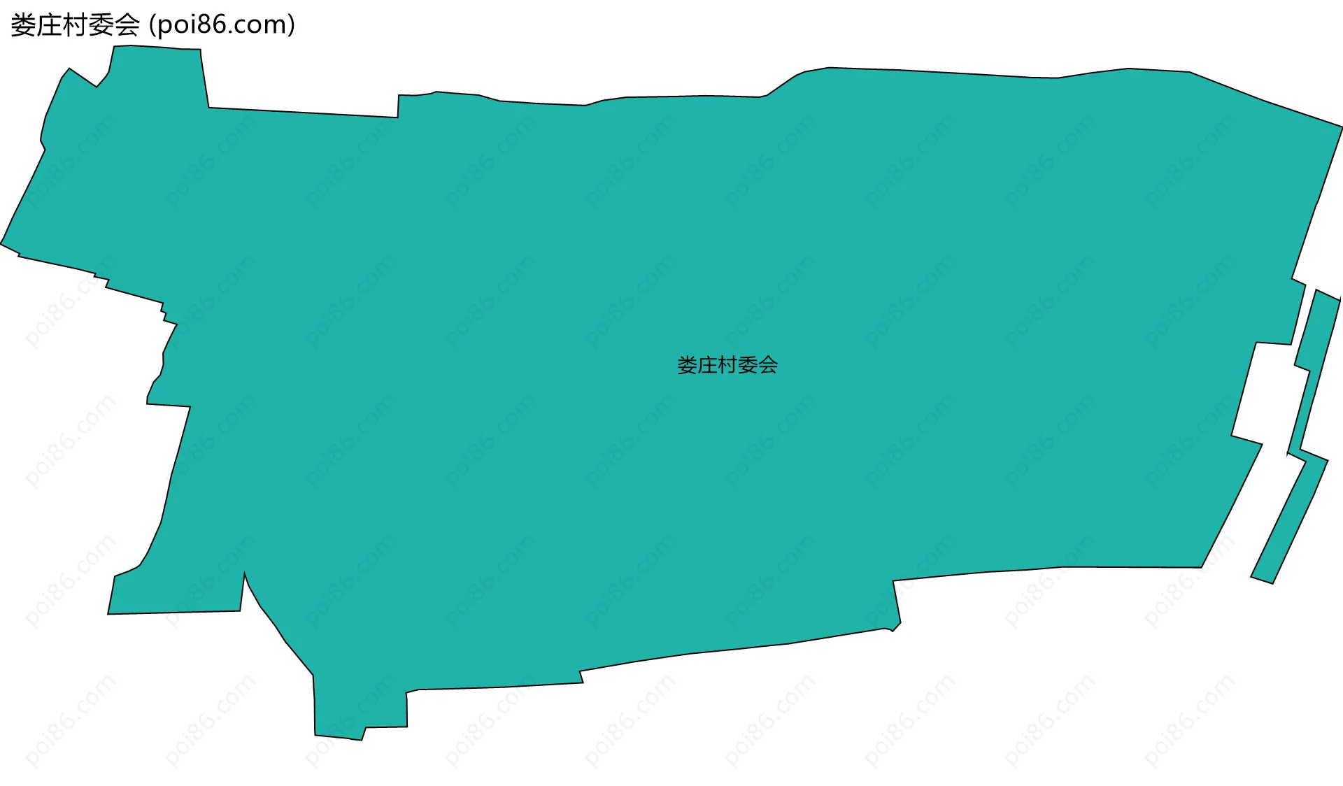 娄庄村委会边界地图