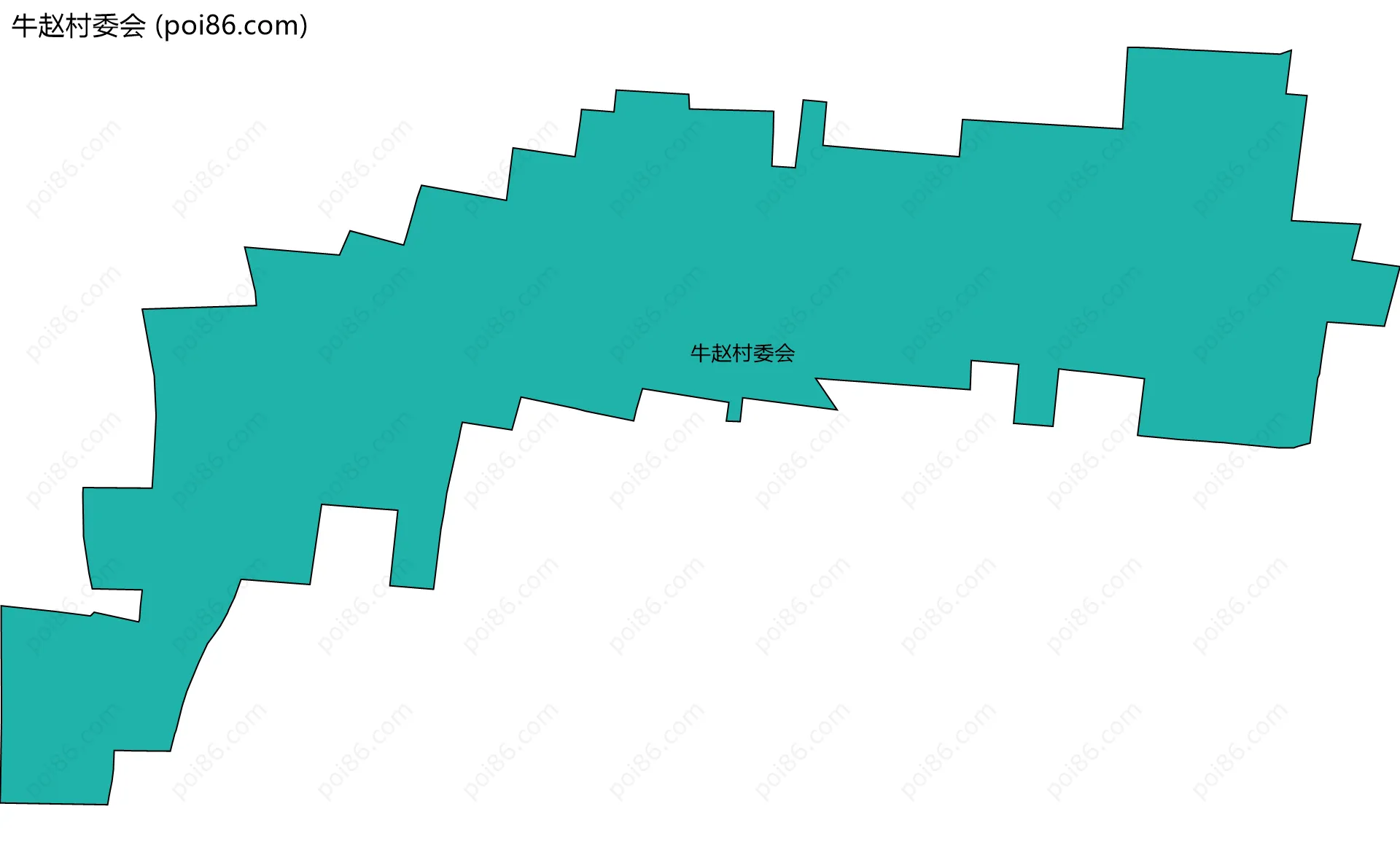 牛赵村委会边界地图
