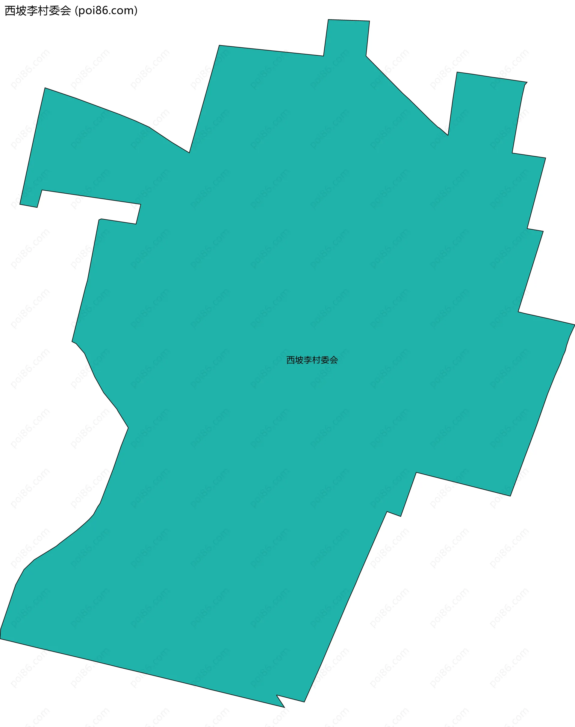 西坡李村委会边界地图