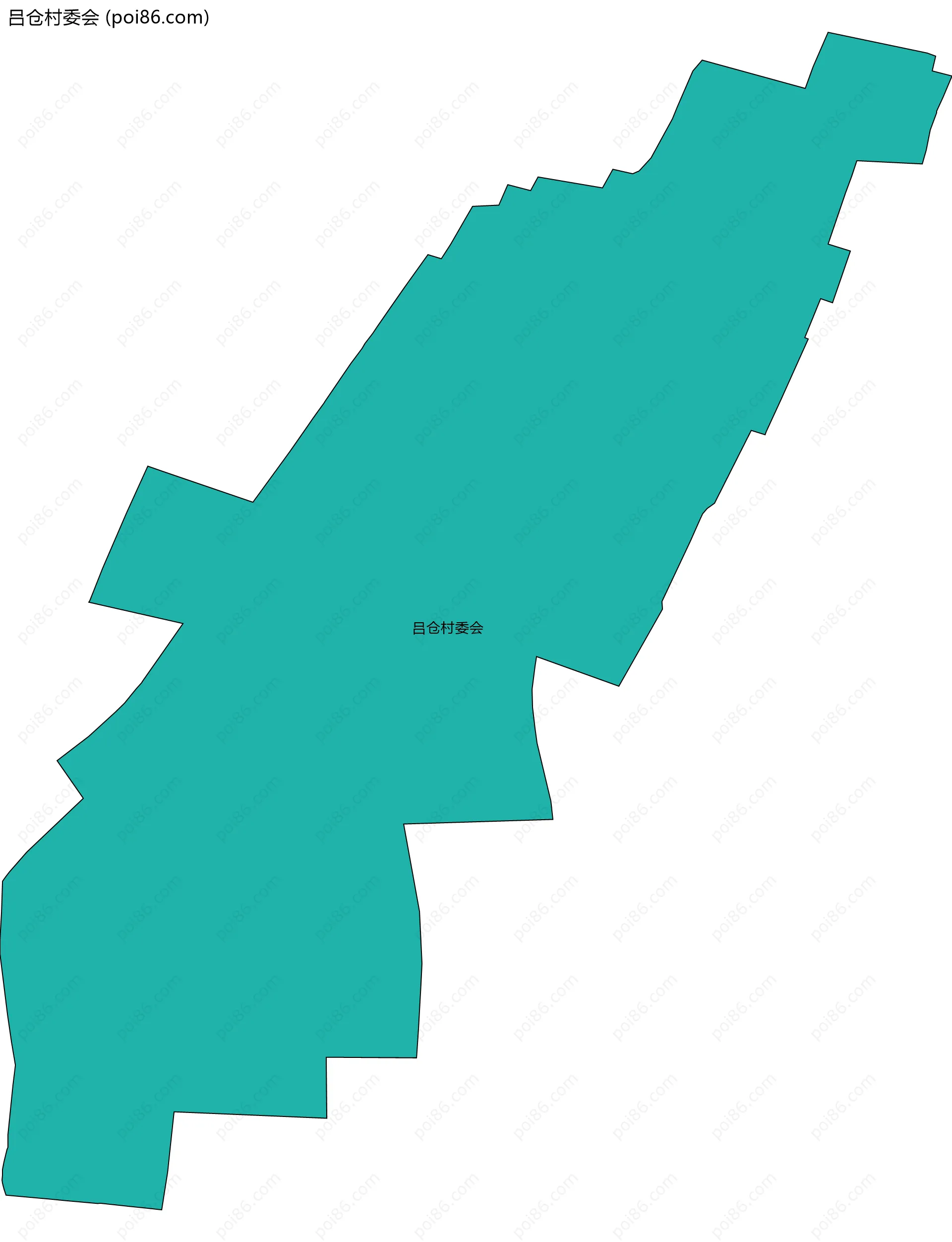 吕仓村委会边界地图