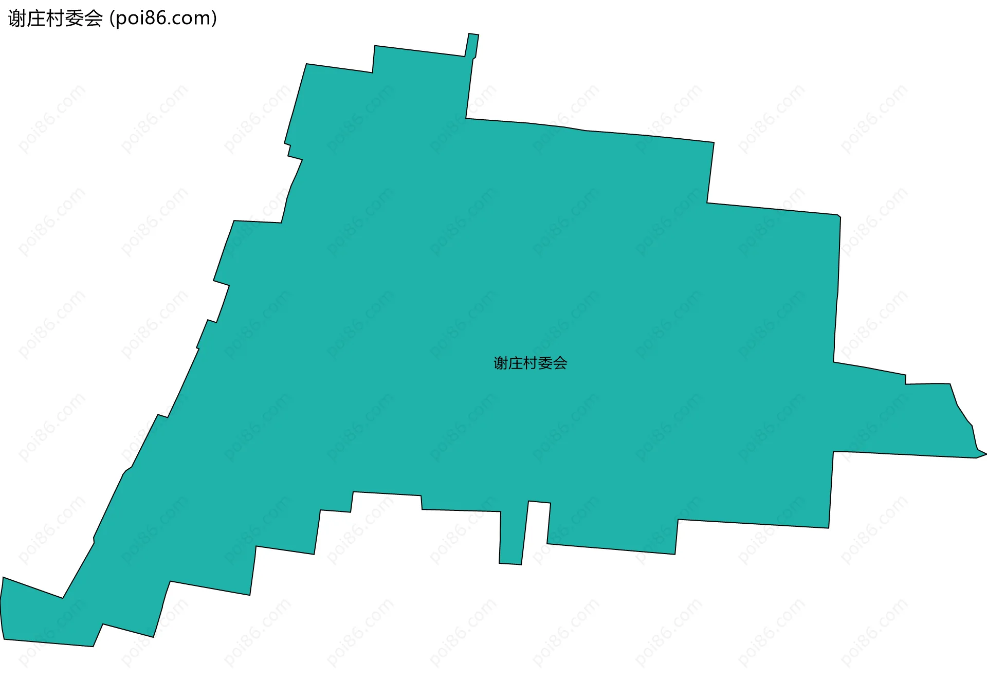 谢庄村委会边界地图