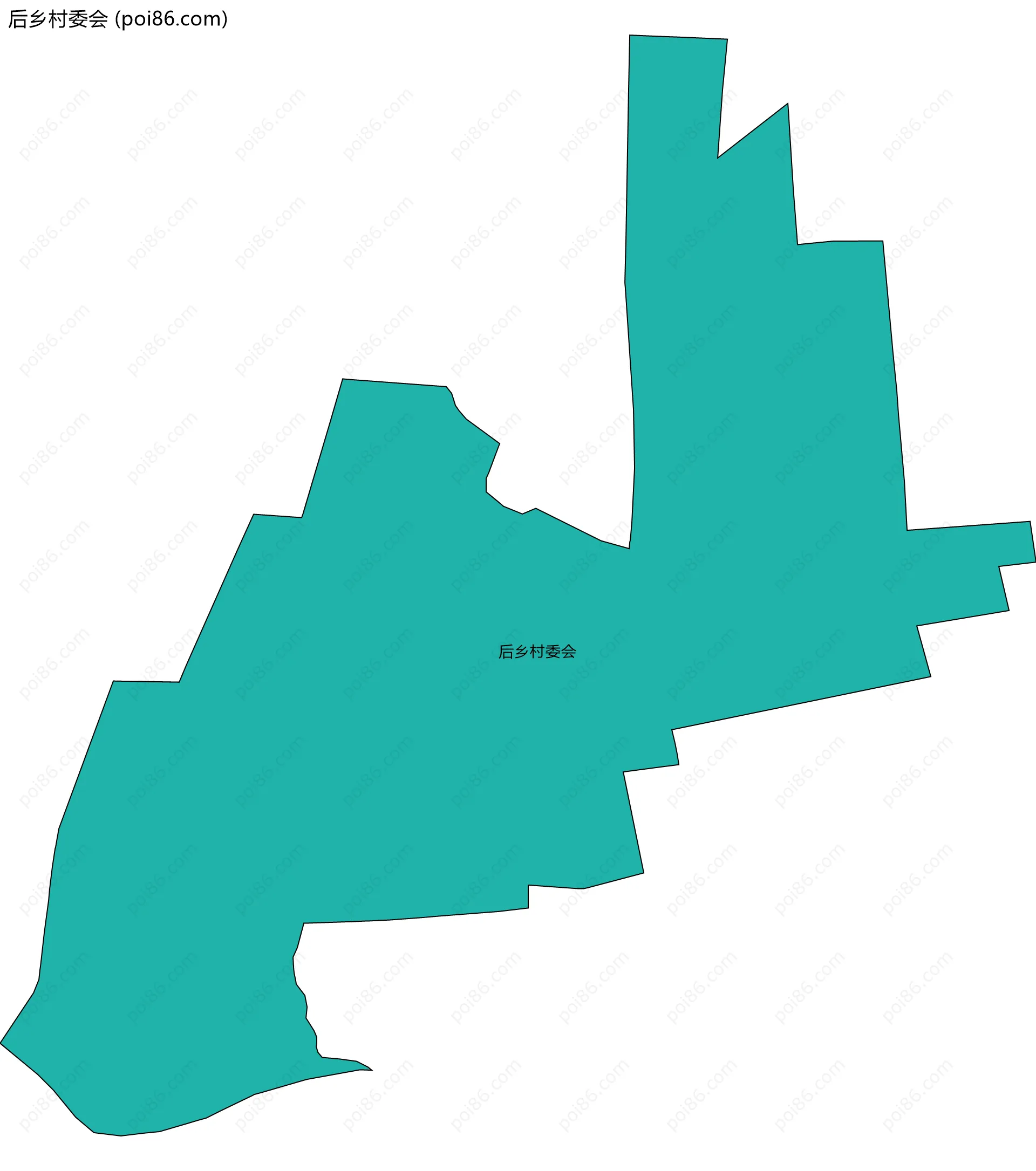 后乡村委会边界地图