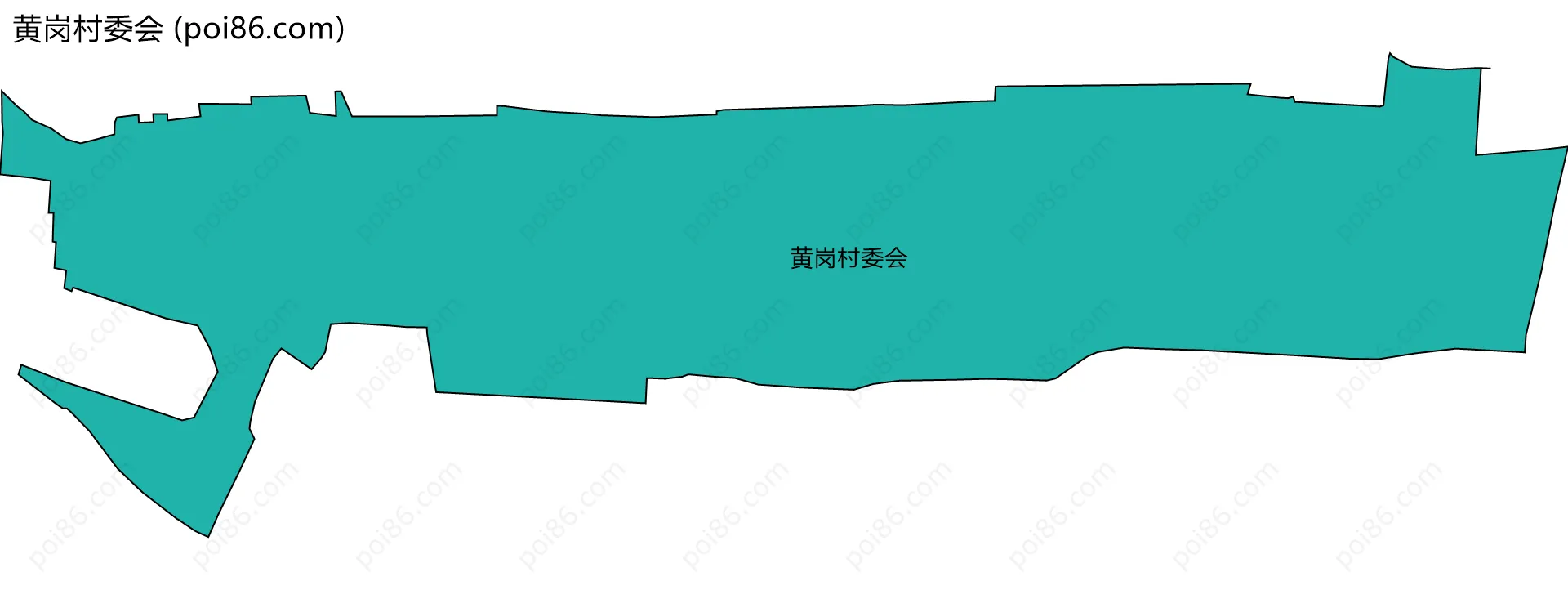 黄岗村委会边界地图