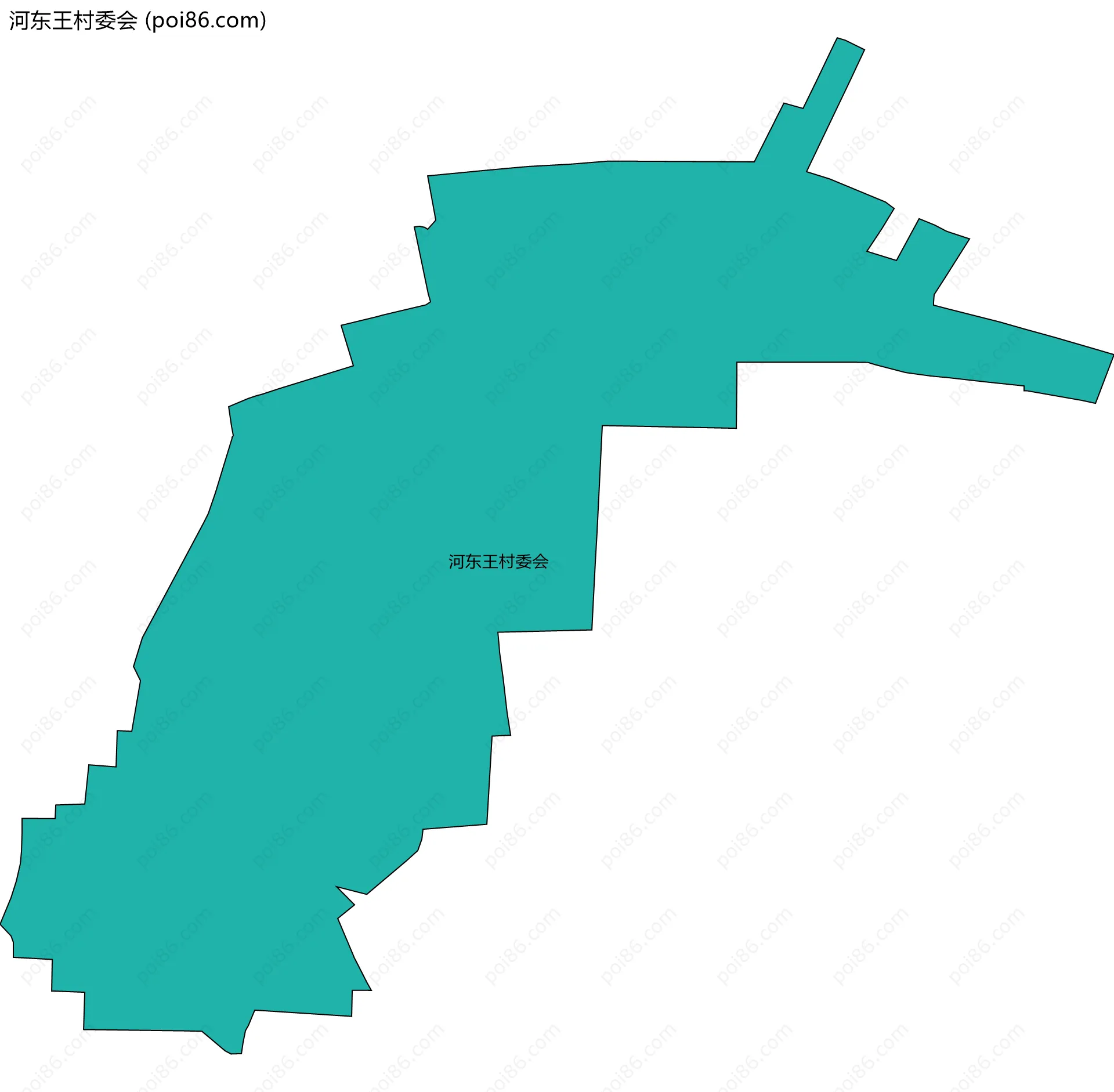 河东王村委会边界地图