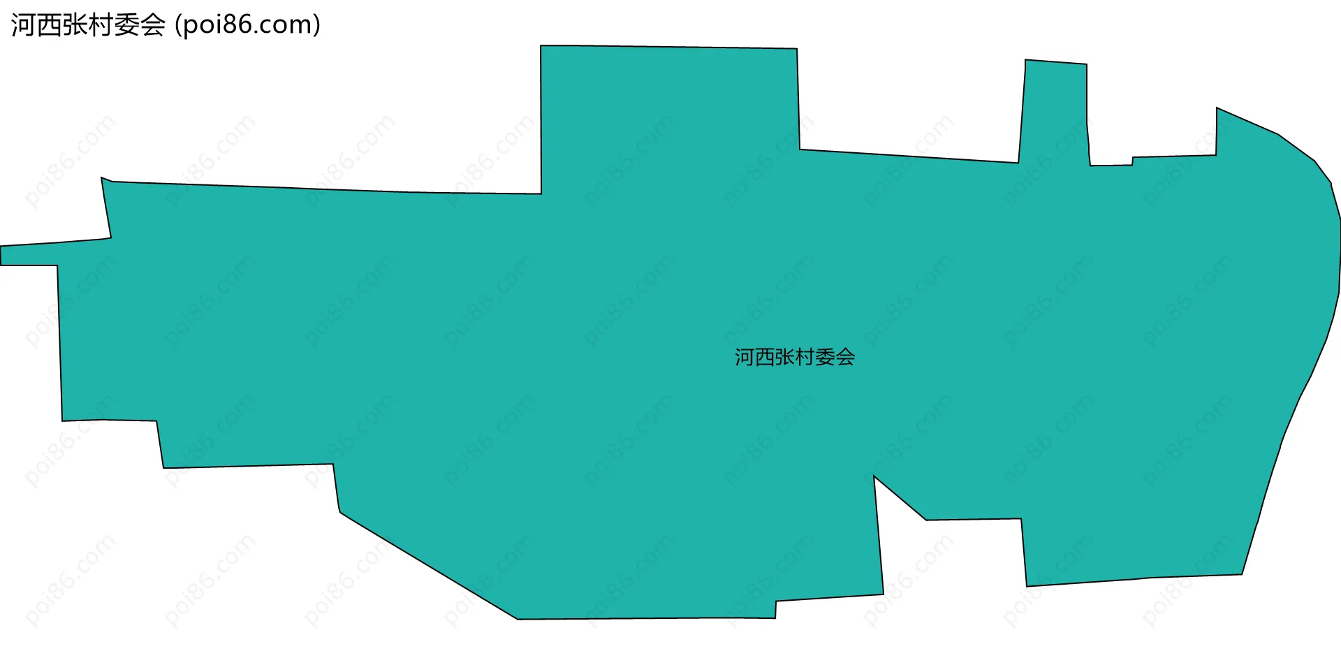 河西张村委会边界地图