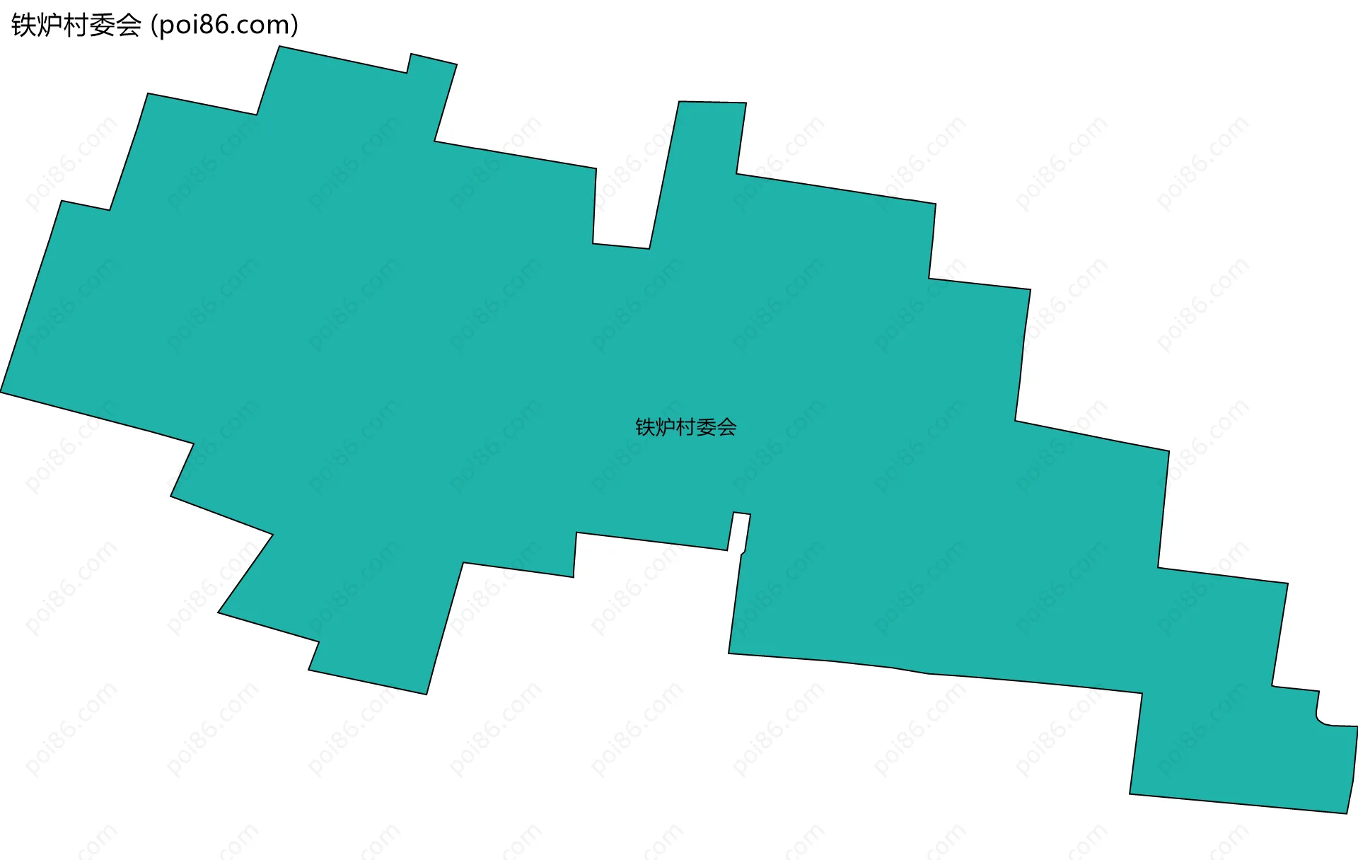 铁炉村委会边界地图