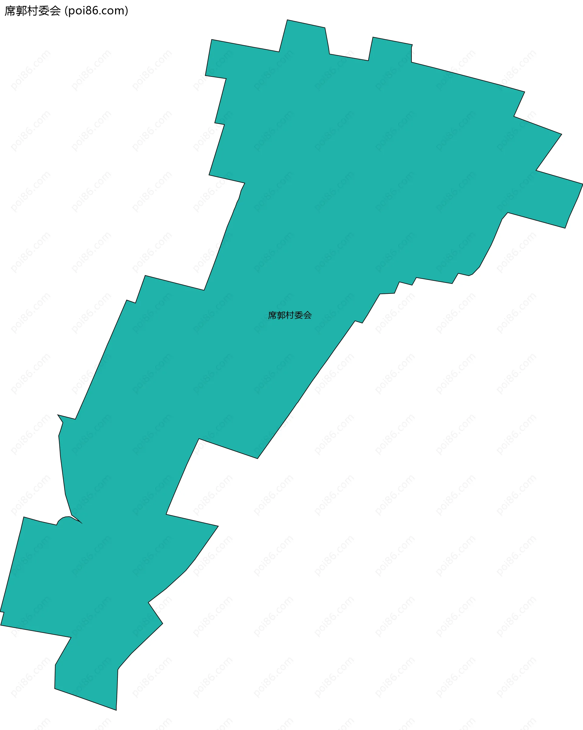 席郭村委会边界地图