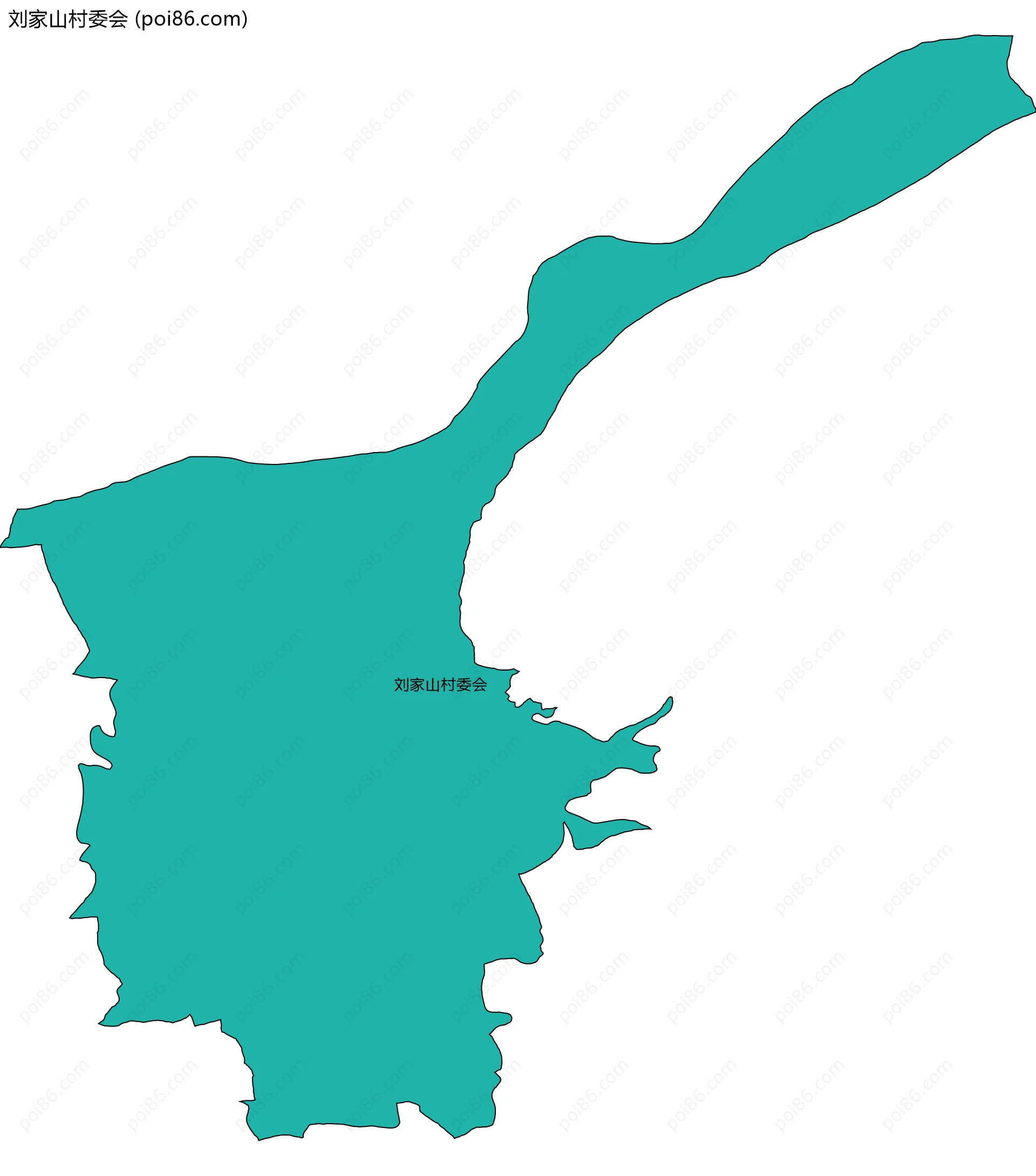 刘家山村委会边界地图