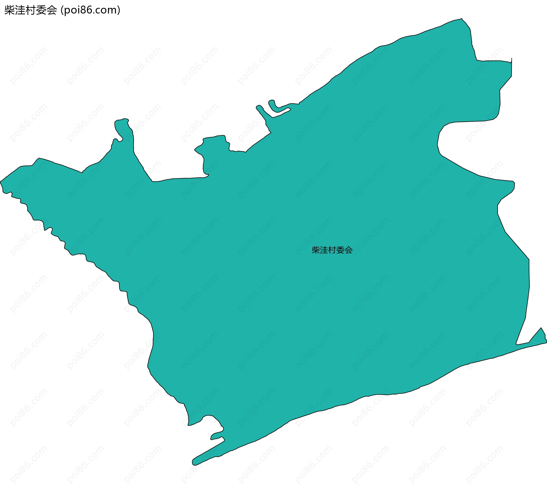 柴洼村委会边界地图