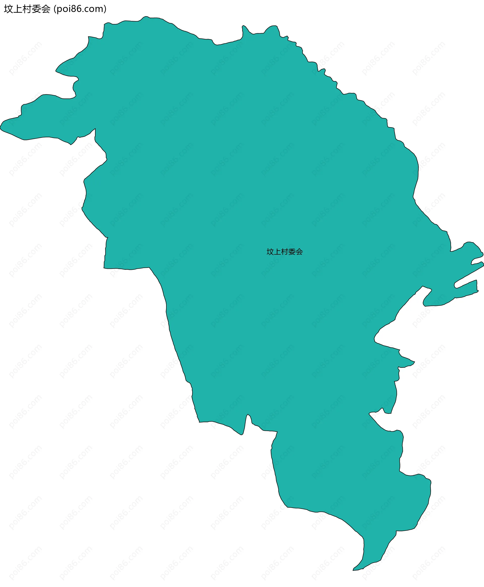 坟上村委会边界地图