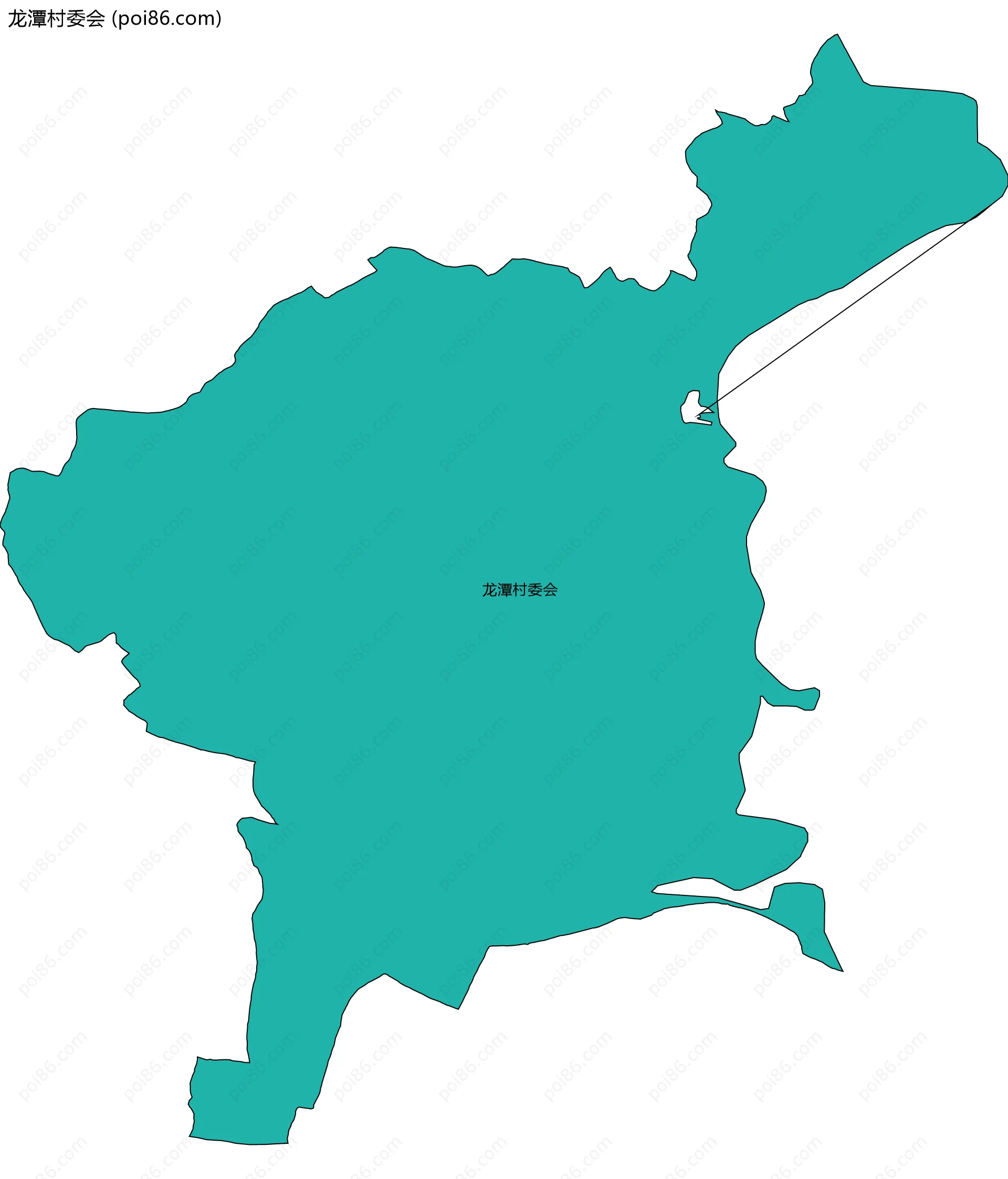 龙潭村委会边界地图