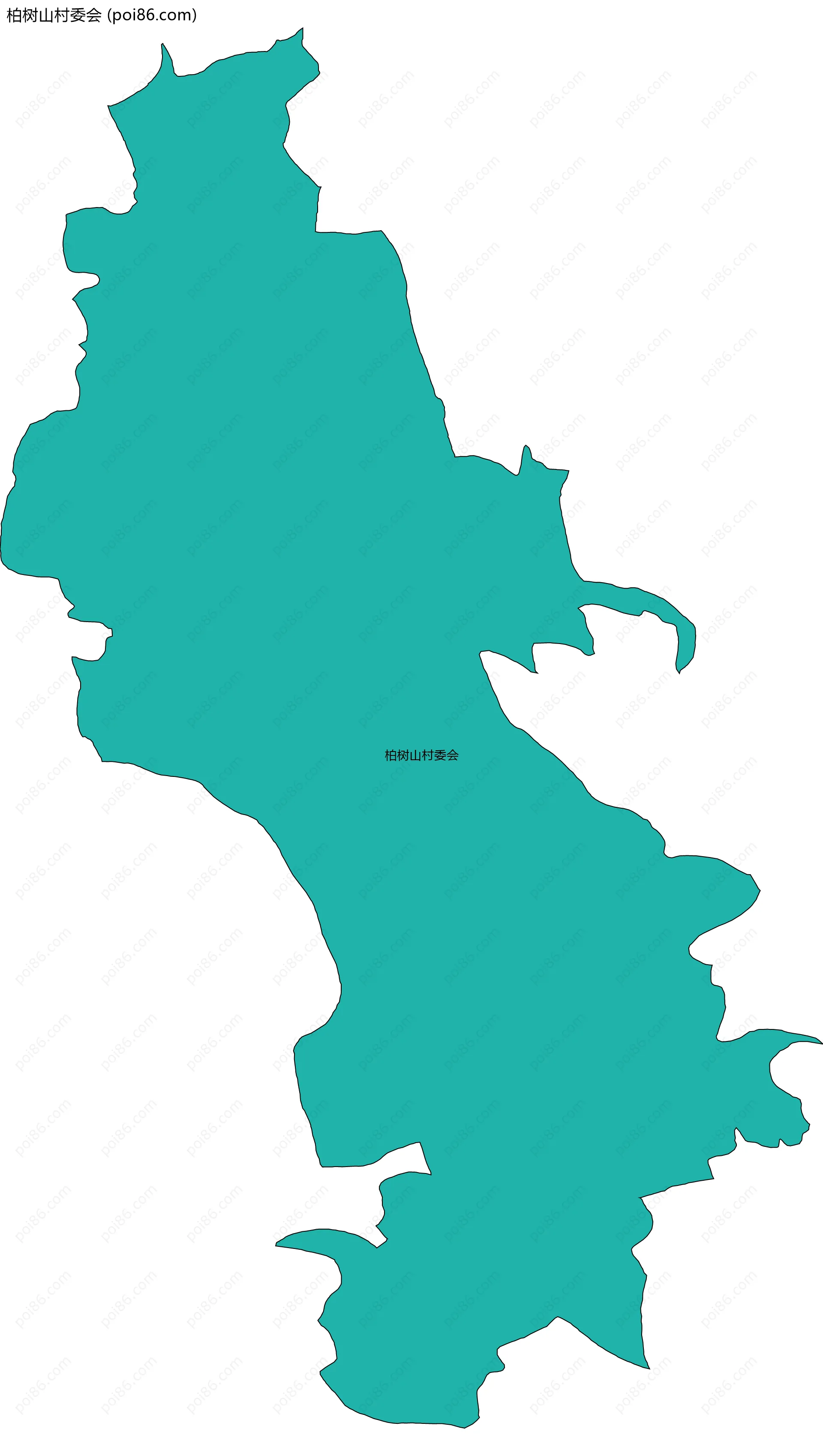 柏树山村委会边界地图