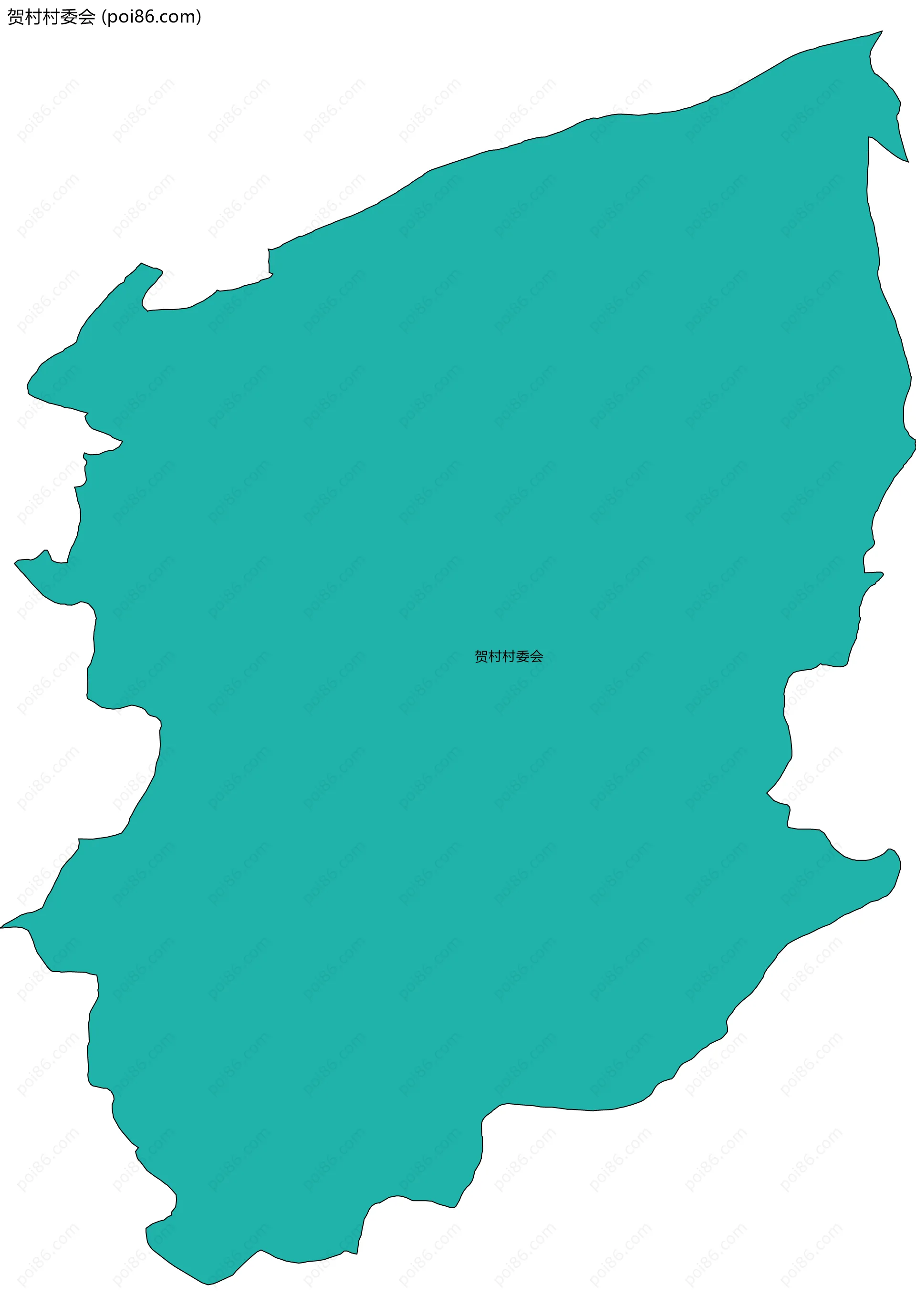 贺村村委会边界地图