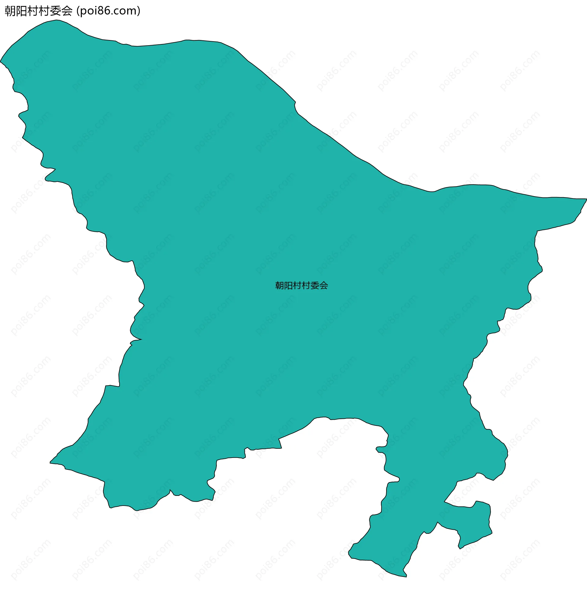 朝阳村村委会边界地图