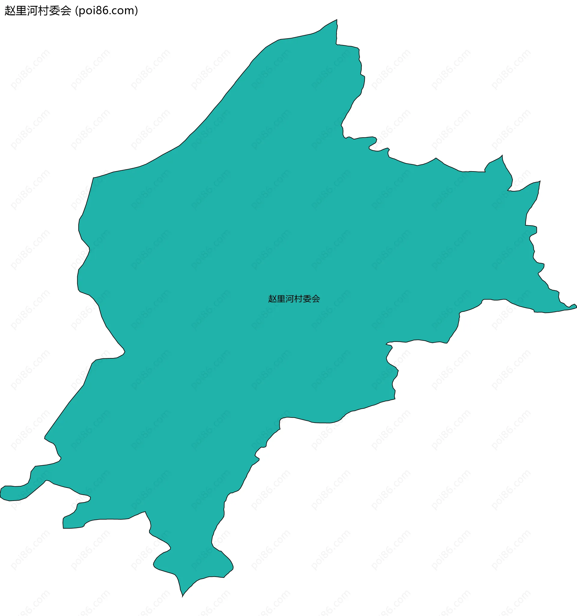 赵里河村委会边界地图