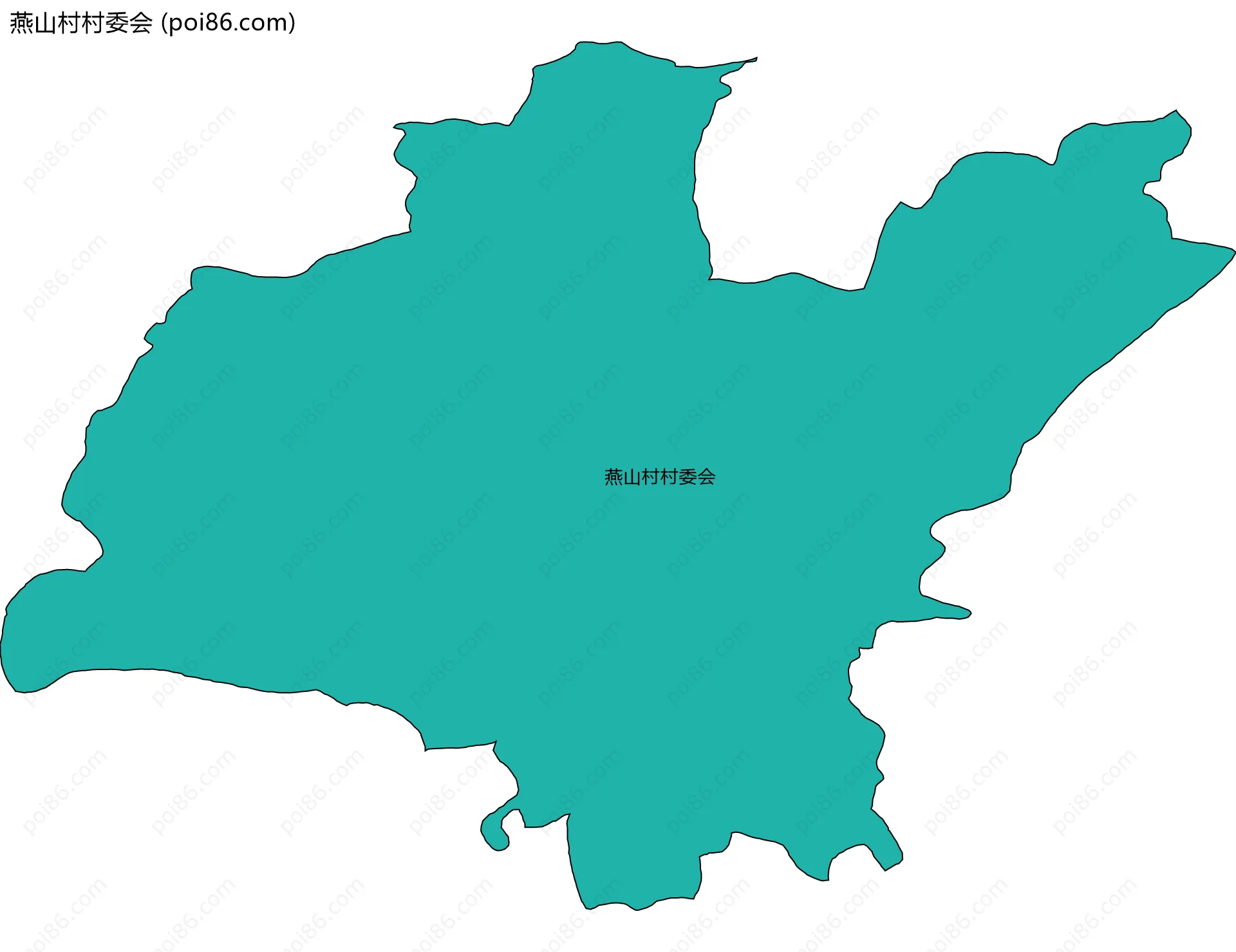 燕山村村委会边界地图