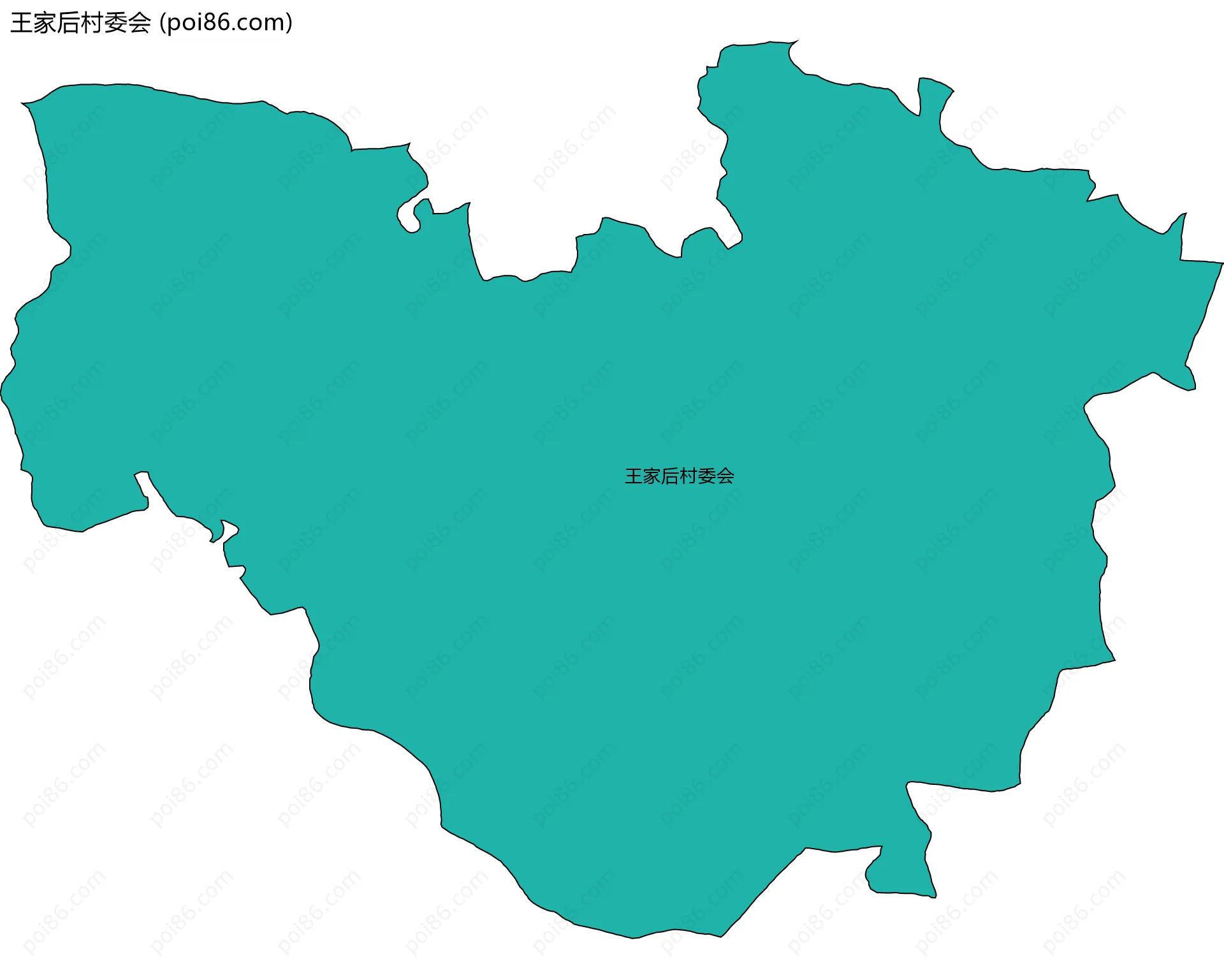 王家后村委会边界地图