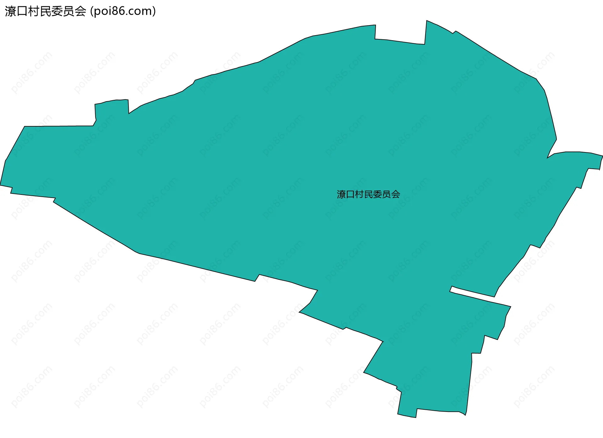 潦口村民委员会边界地图