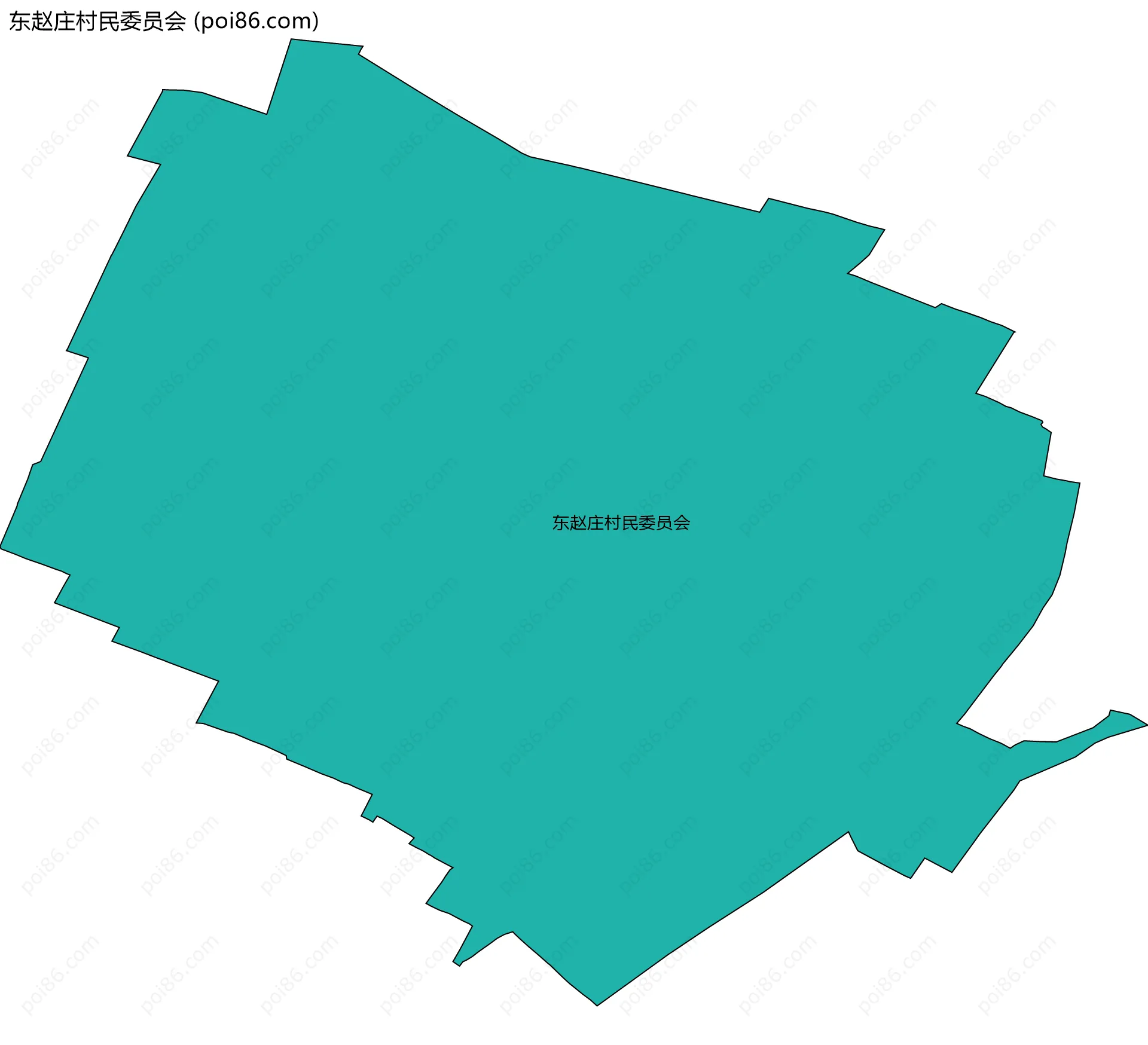 东赵庄村民委员会边界地图