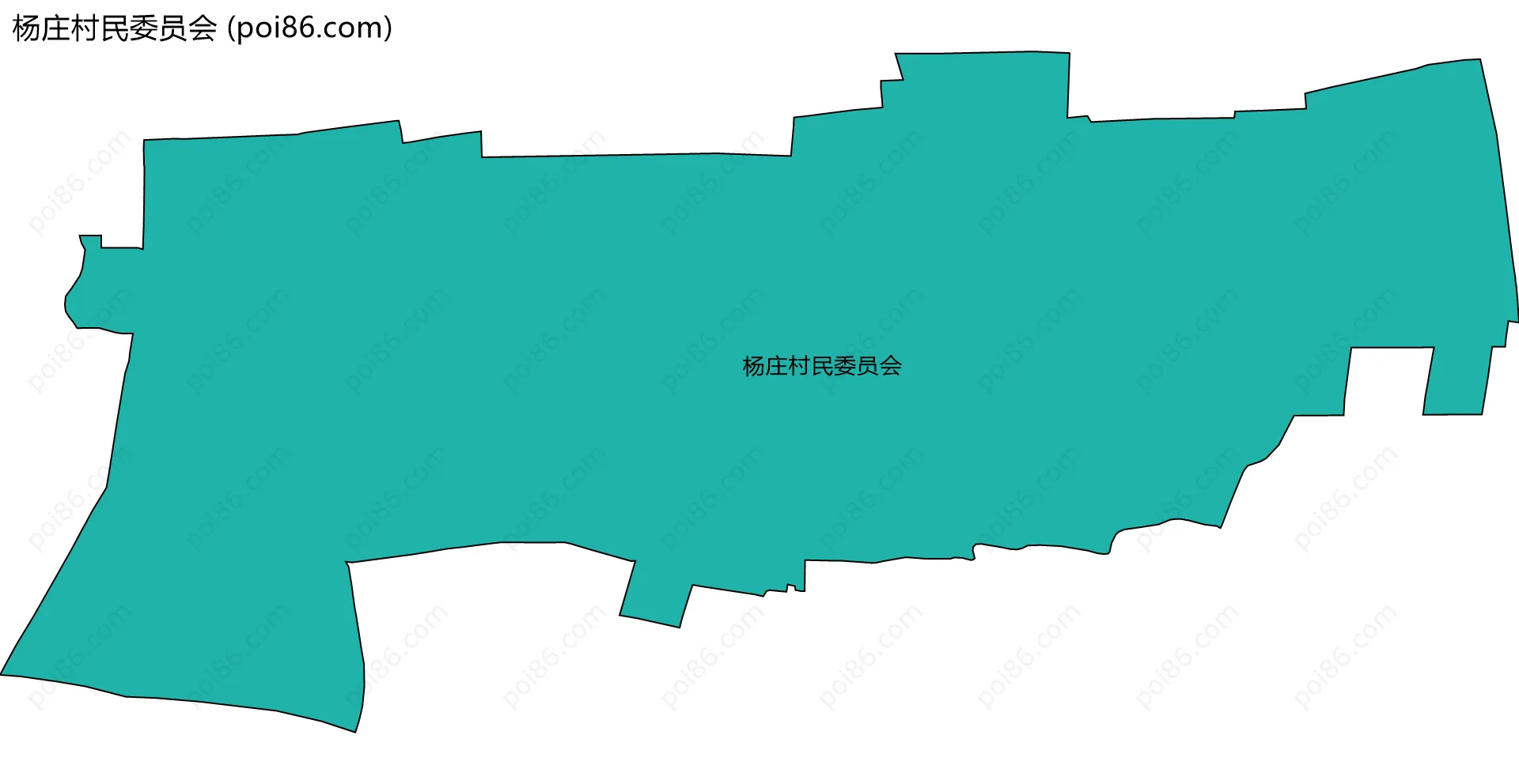 杨庄村民委员会边界地图