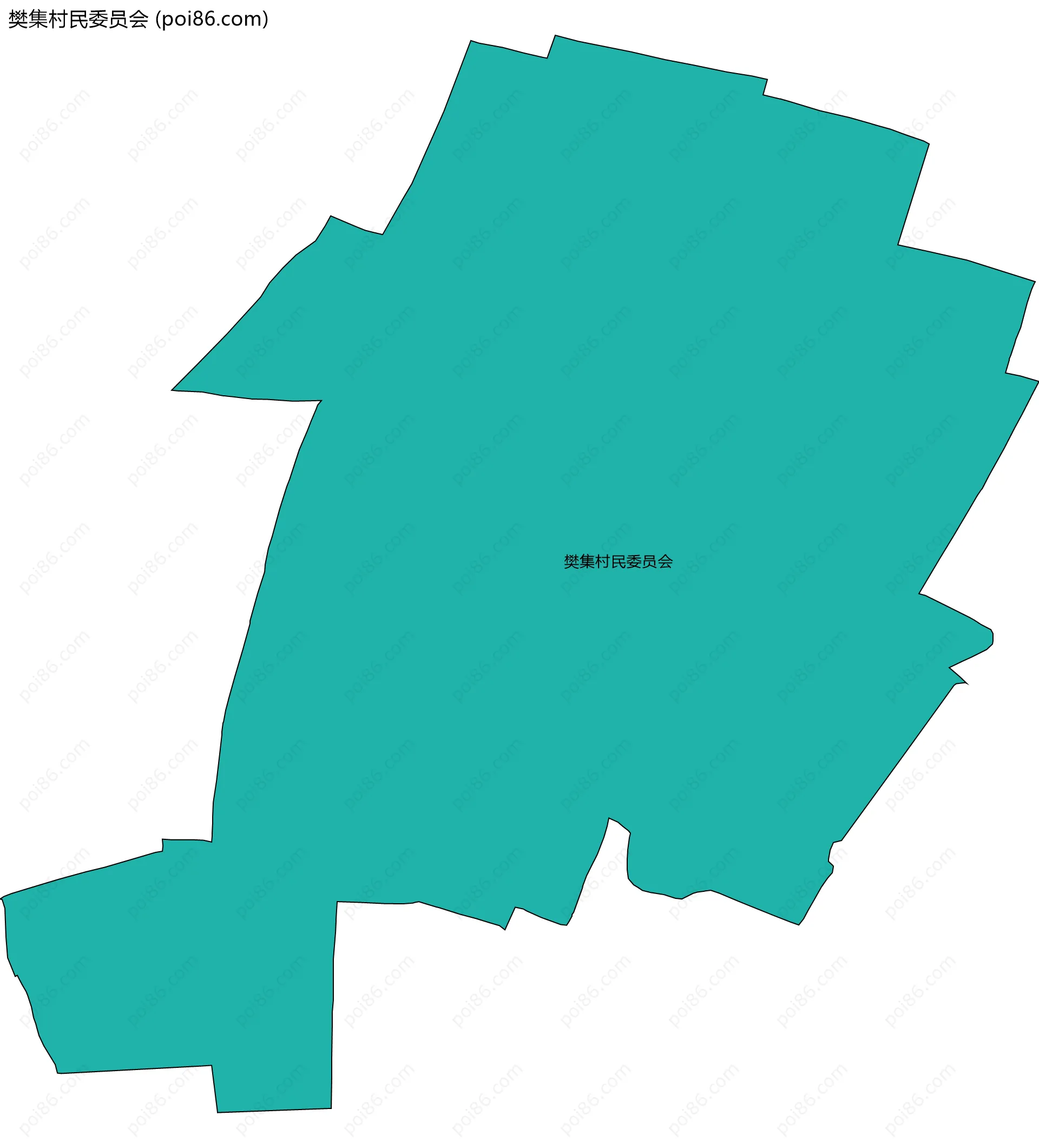 樊集村民委员会边界地图