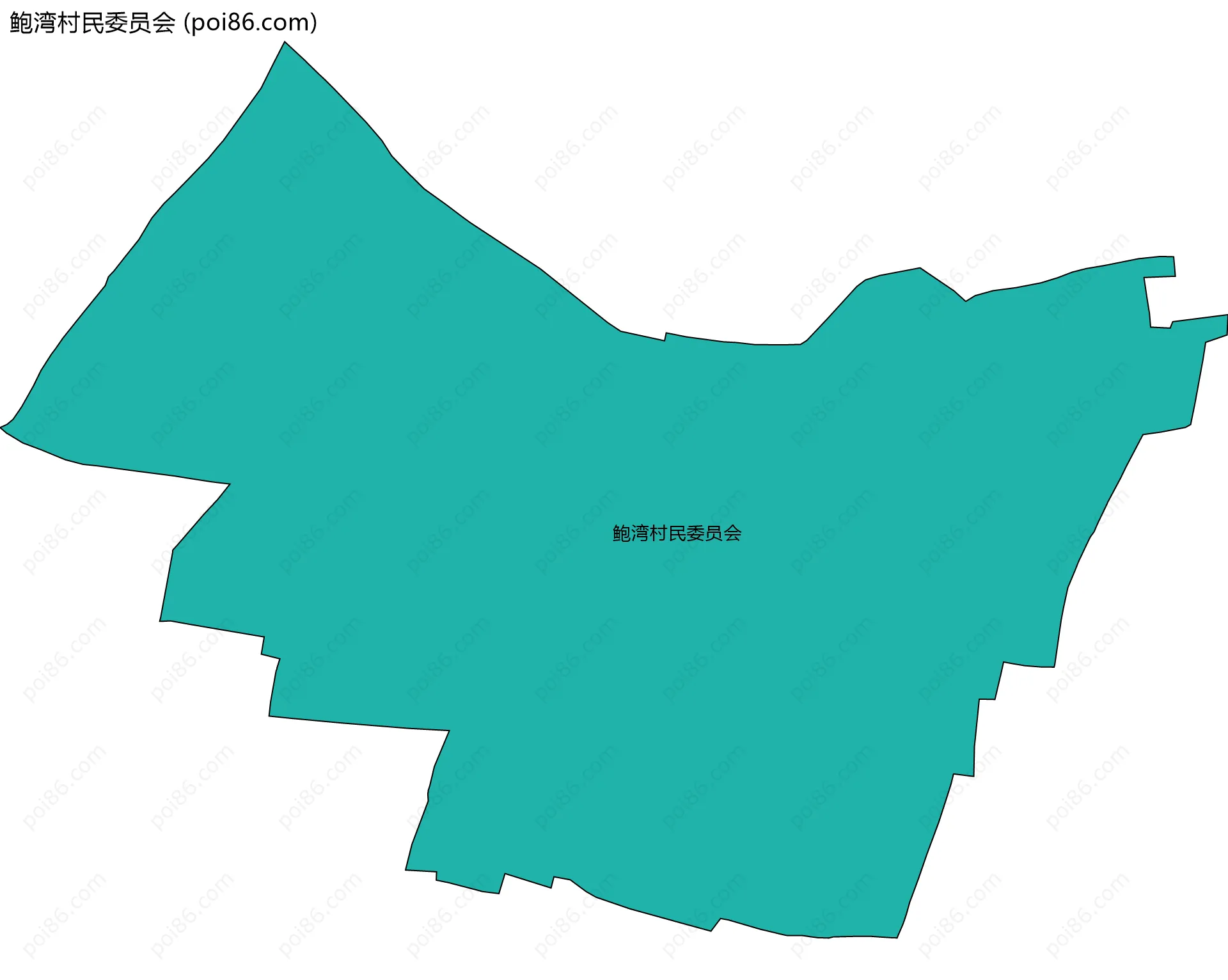 鲍湾村民委员会边界地图