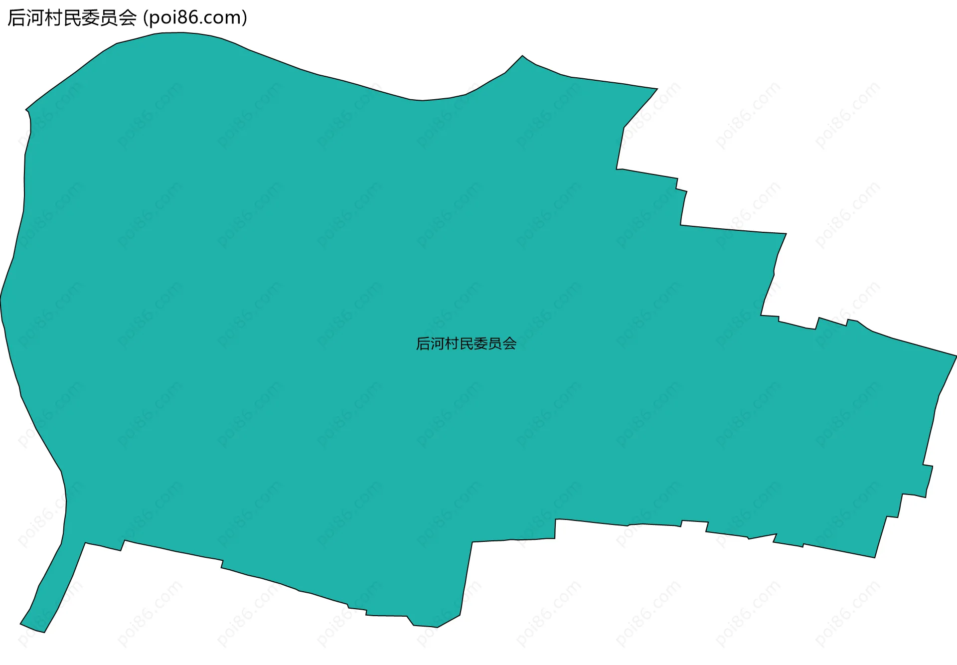 后河村民委员会边界地图