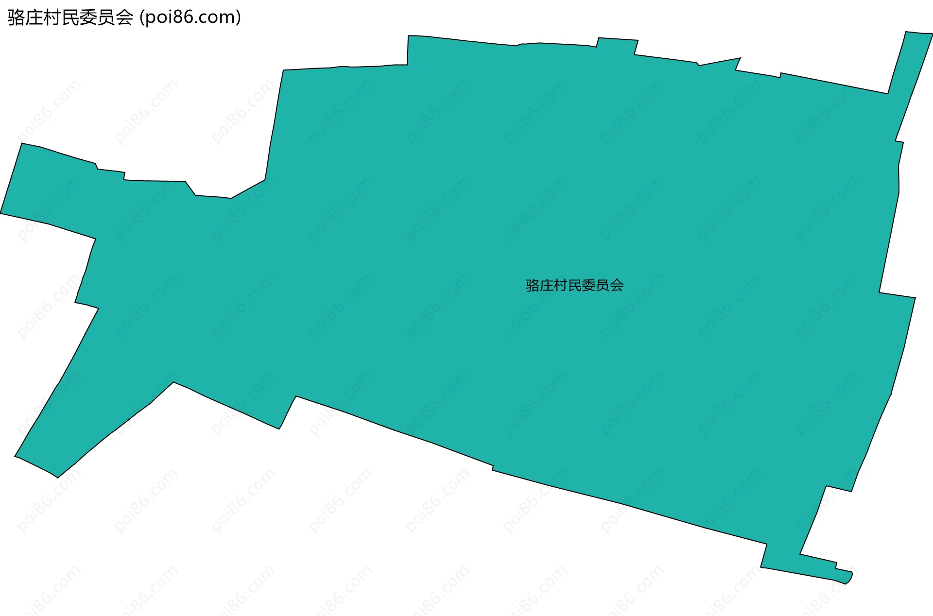 骆庄村民委员会边界地图
