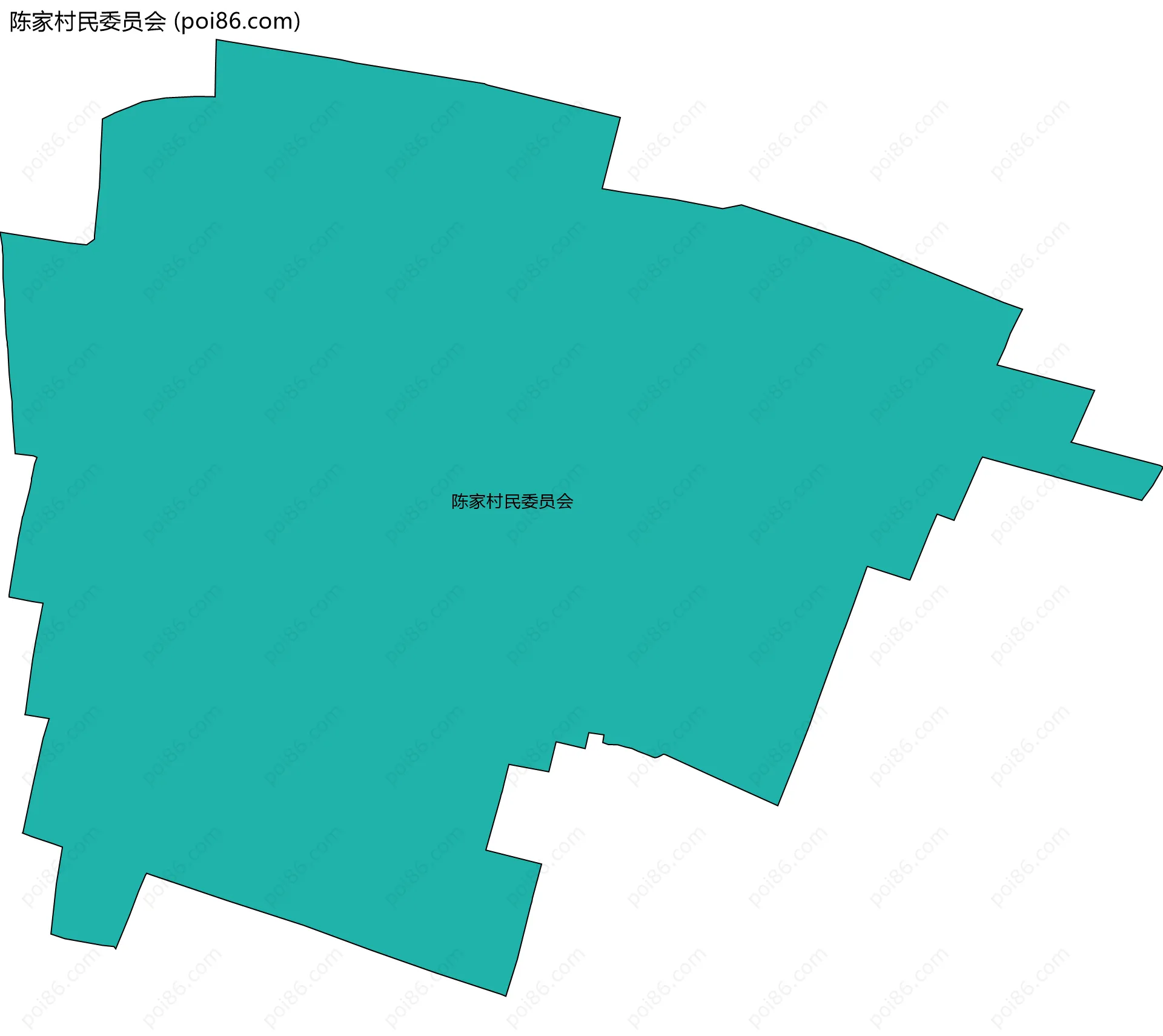 陈家村民委员会边界地图