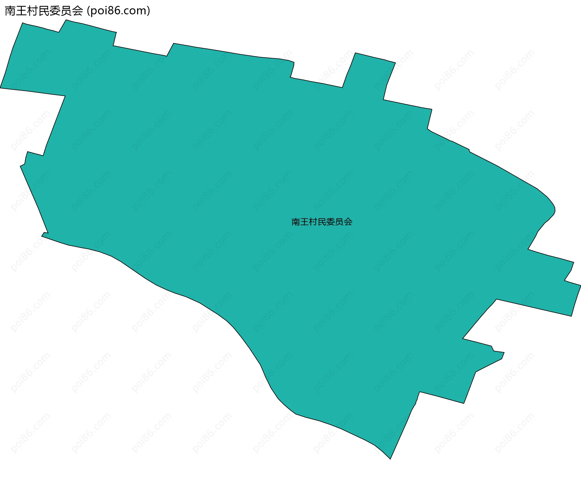 南王村民委员会边界地图
