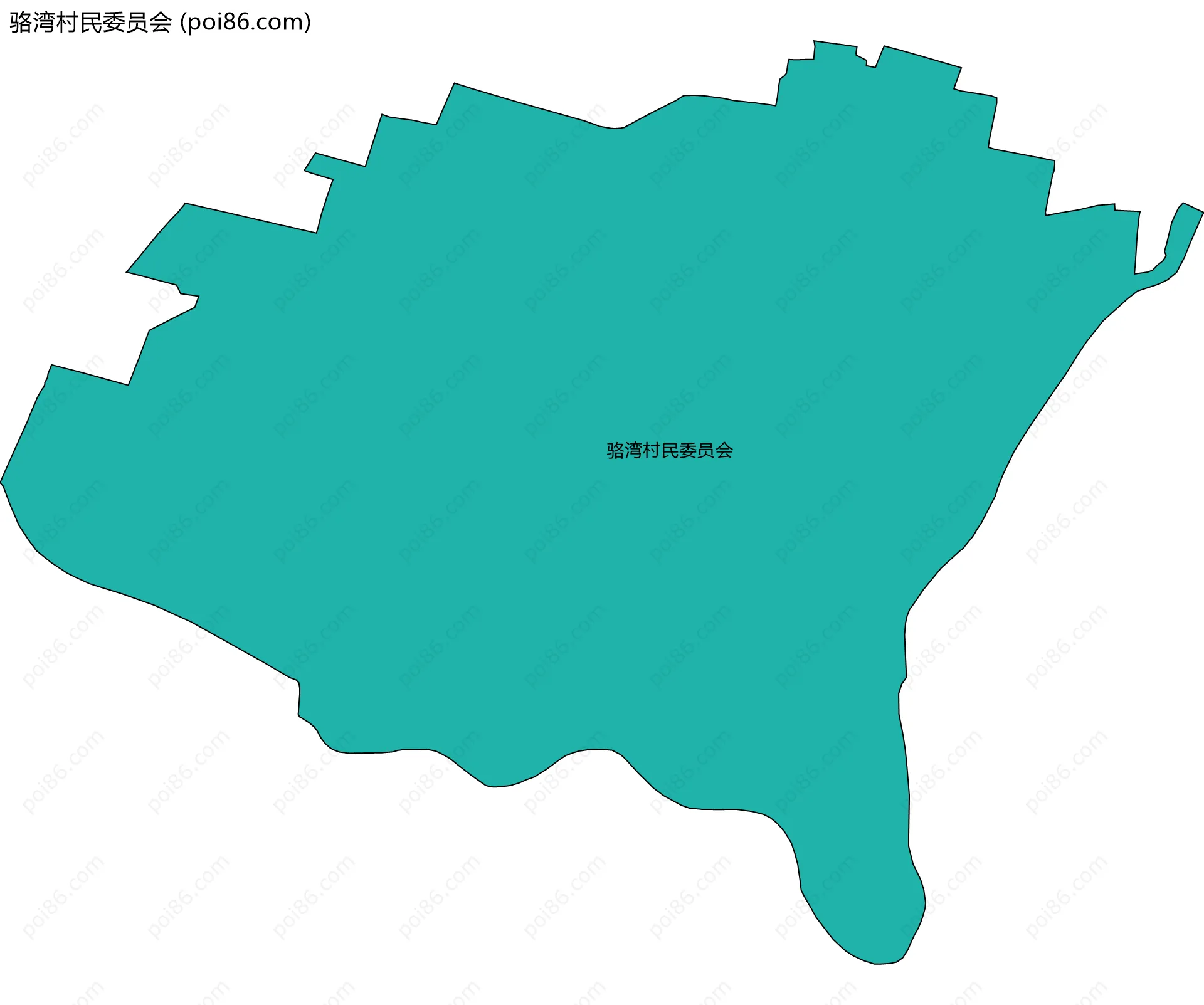 骆湾村民委员会边界地图