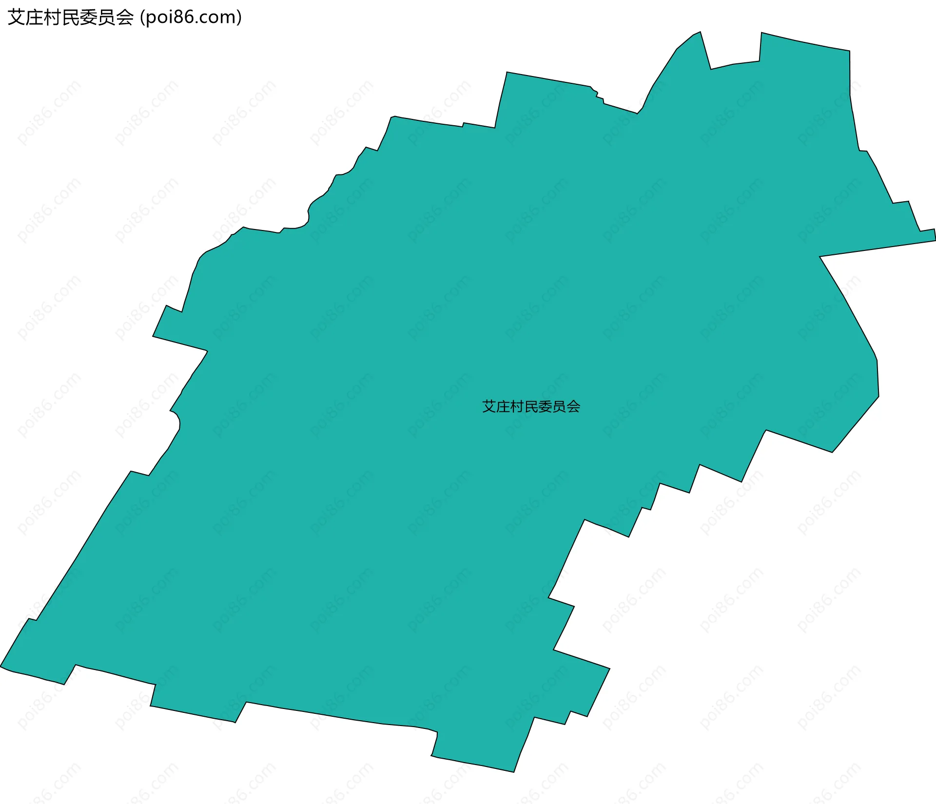 艾庄村民委员会边界地图