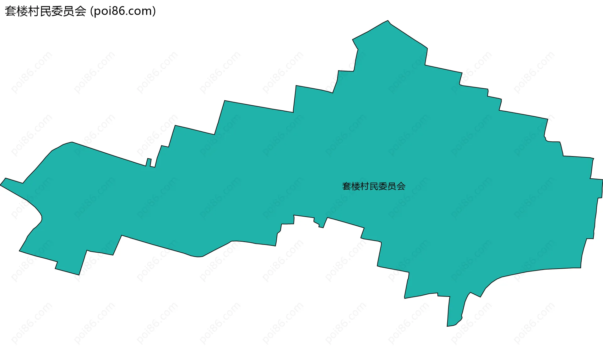 套楼村民委员会边界地图