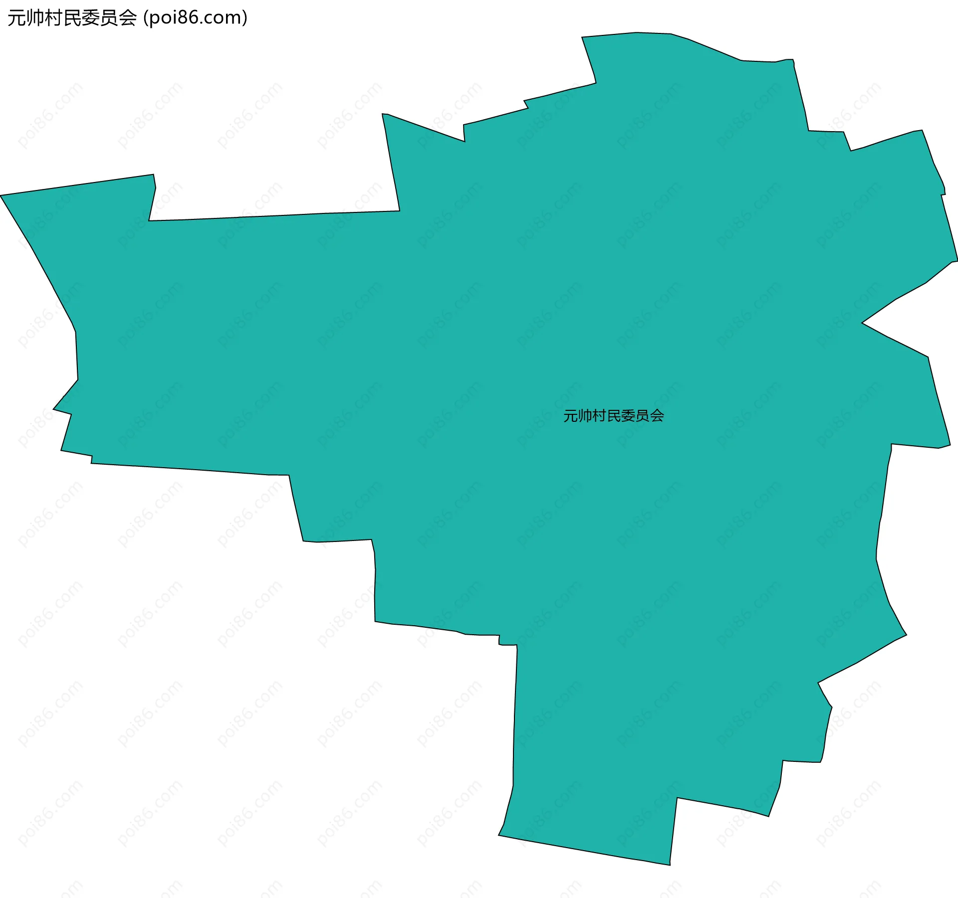 元帅村民委员会边界地图