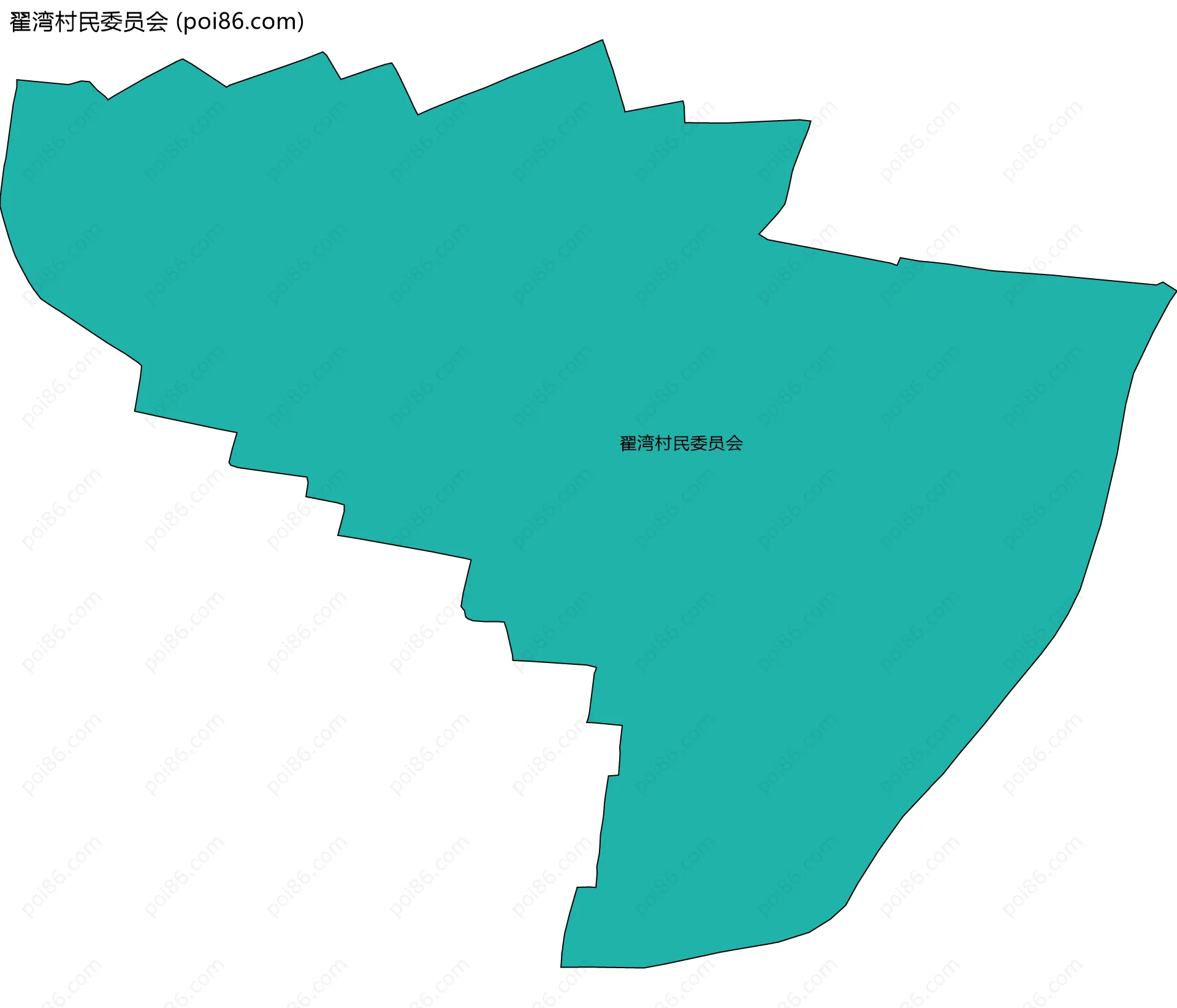 翟湾村民委员会边界地图