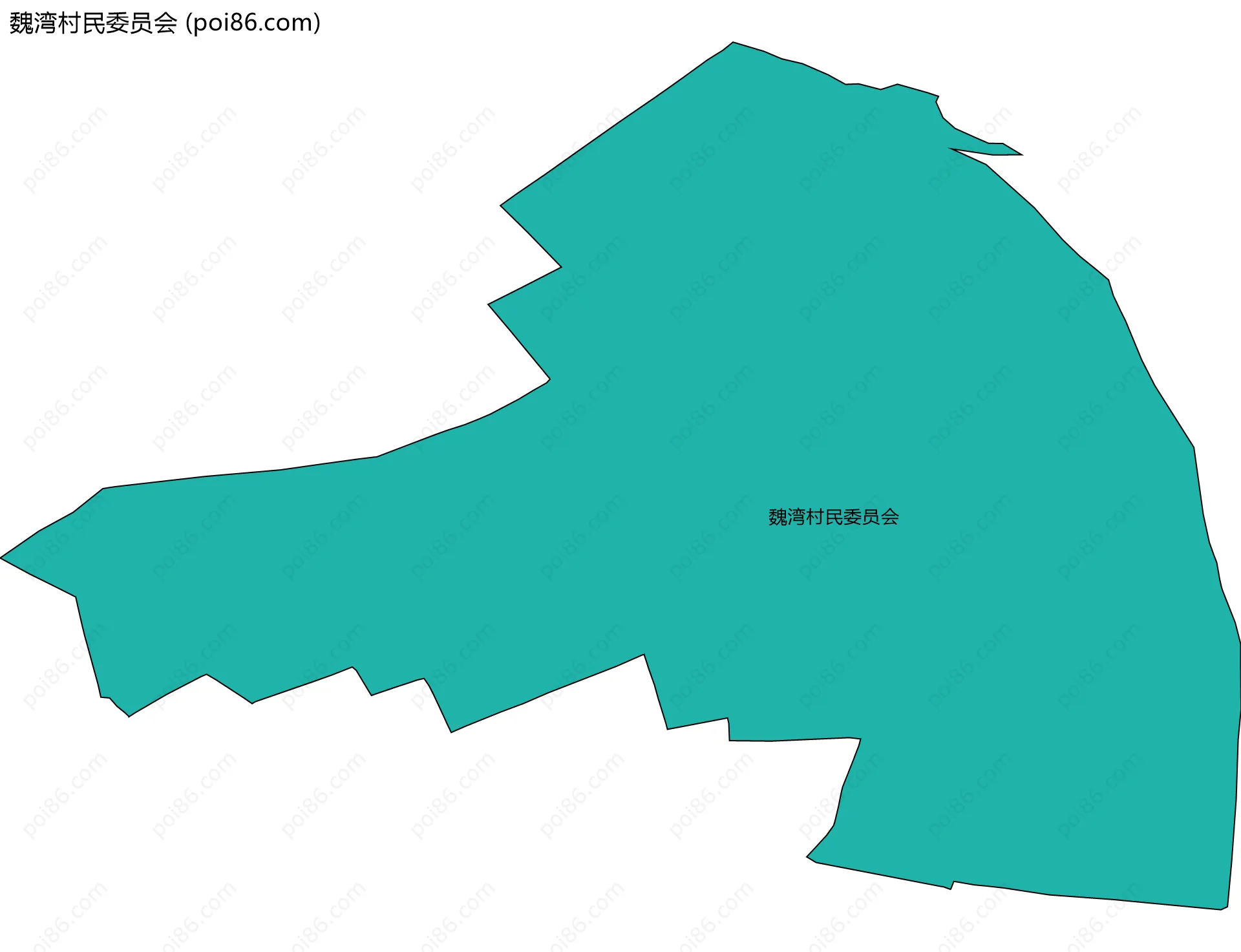 魏湾村民委员会边界地图