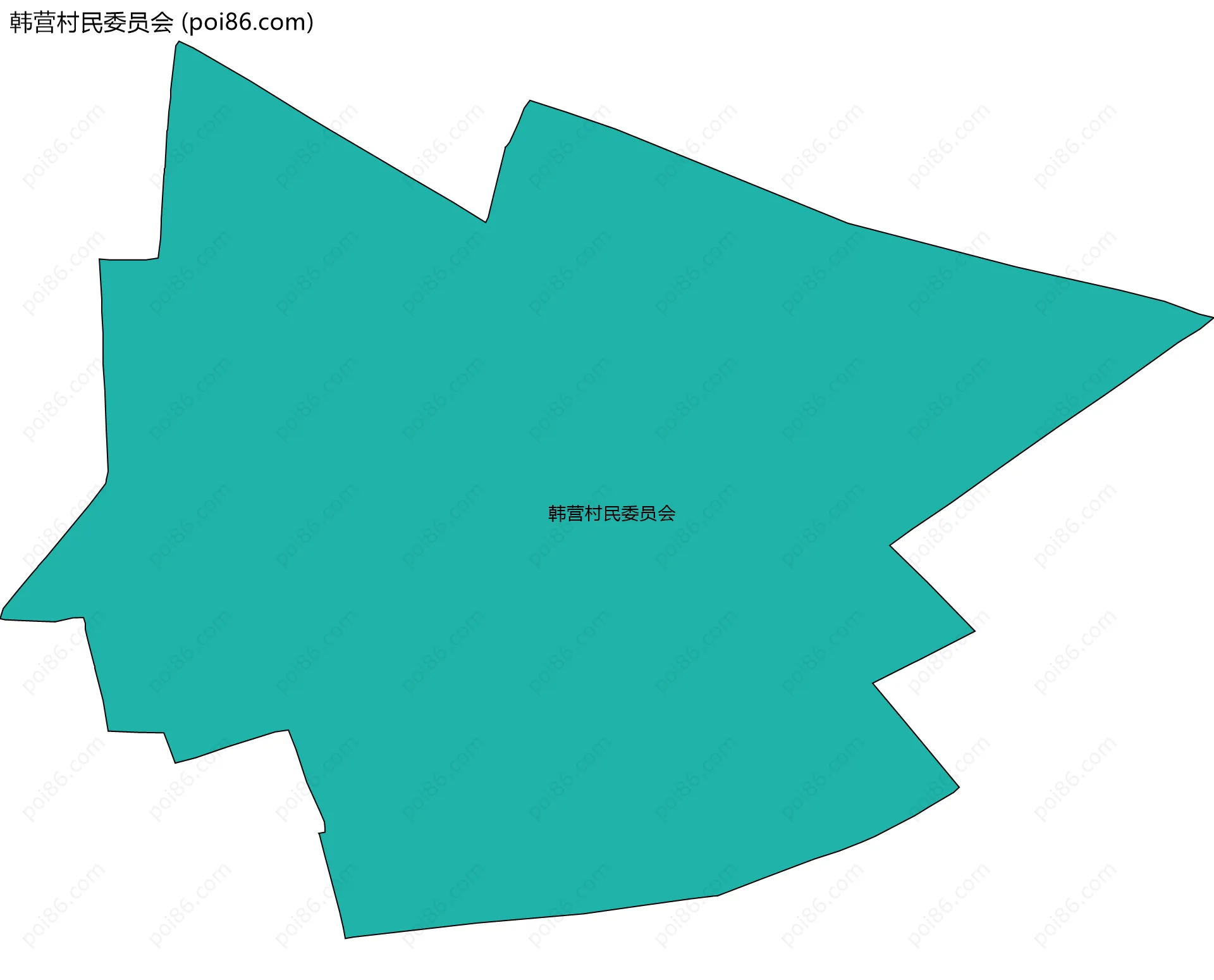 韩营村民委员会边界地图