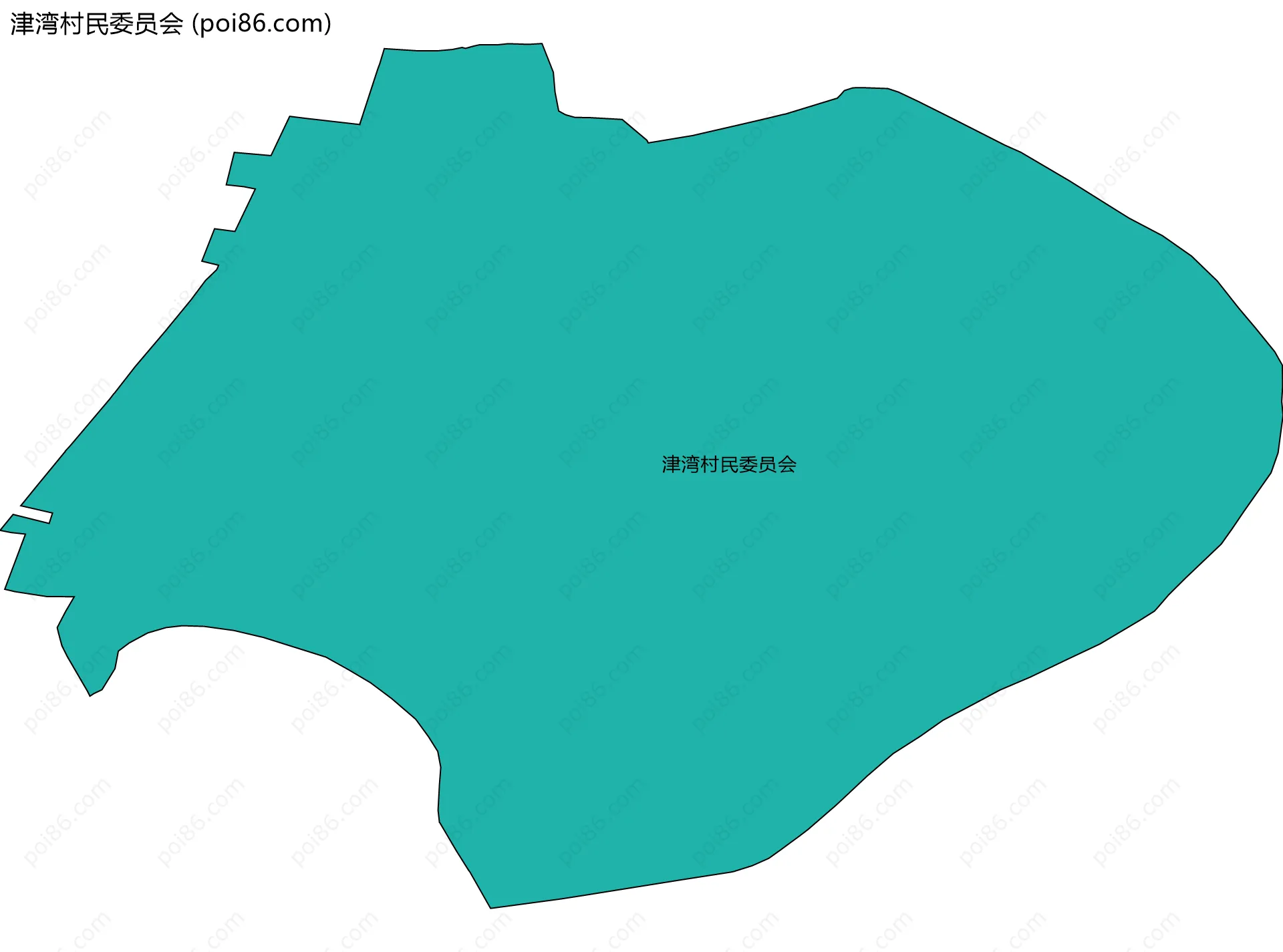 津湾村民委员会边界地图