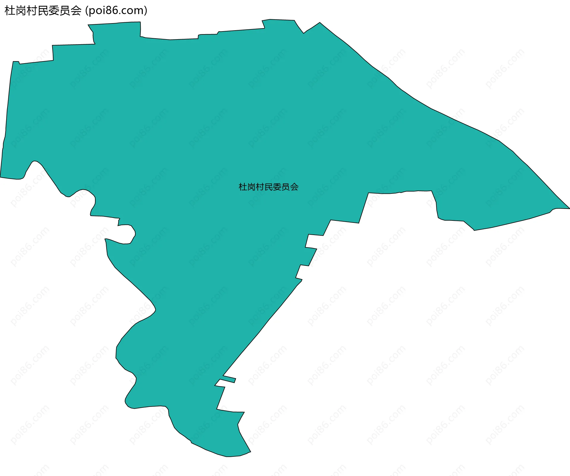 杜岗村民委员会边界地图