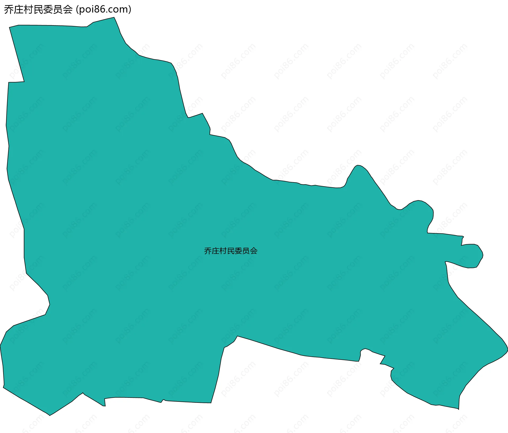 乔庄村民委员会边界地图