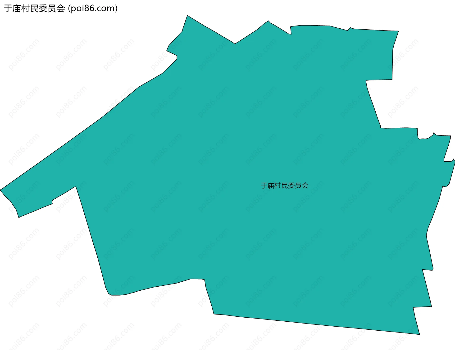 于庙村民委员会边界地图