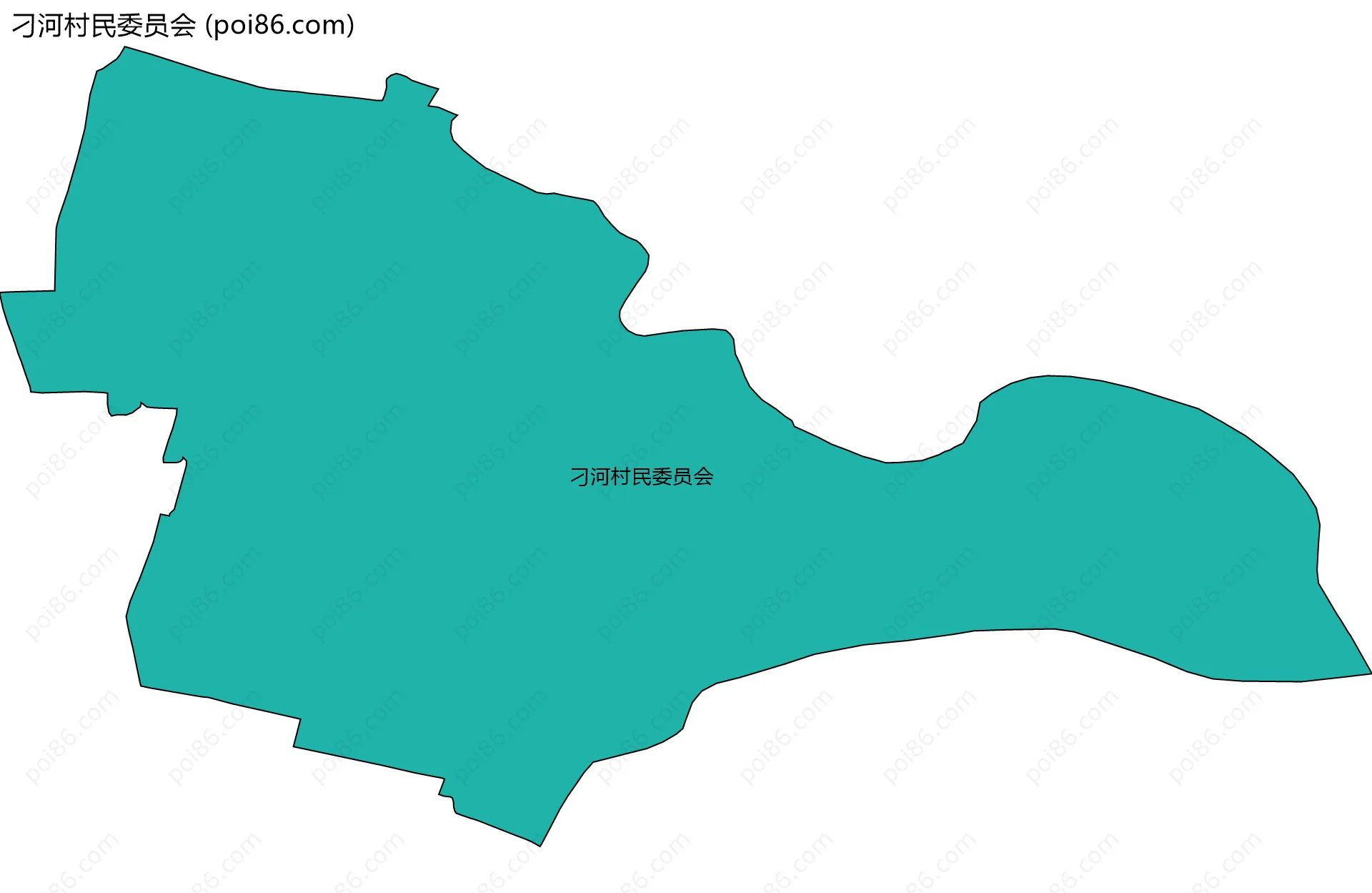 刁河村民委员会边界地图
