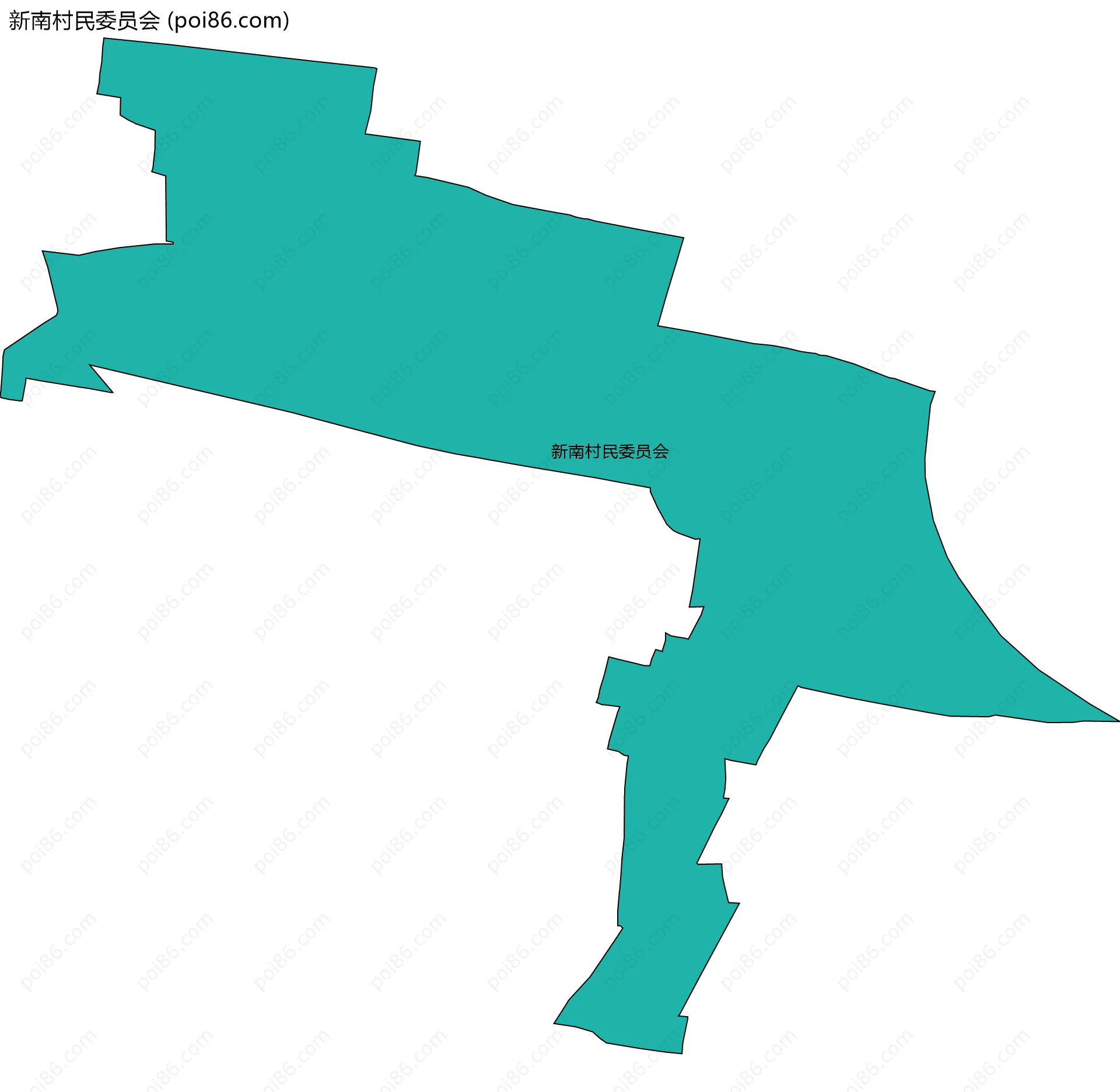 新南村民委员会边界地图