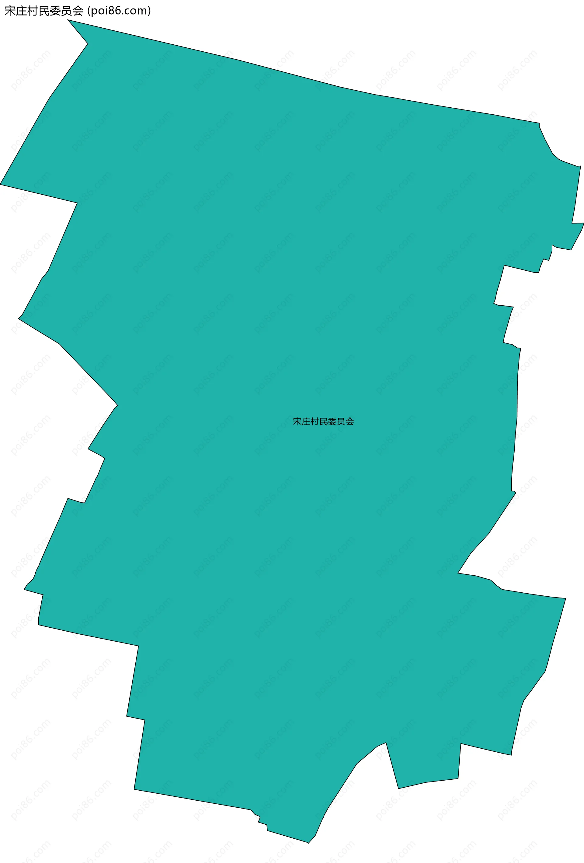 宋庄村民委员会边界地图