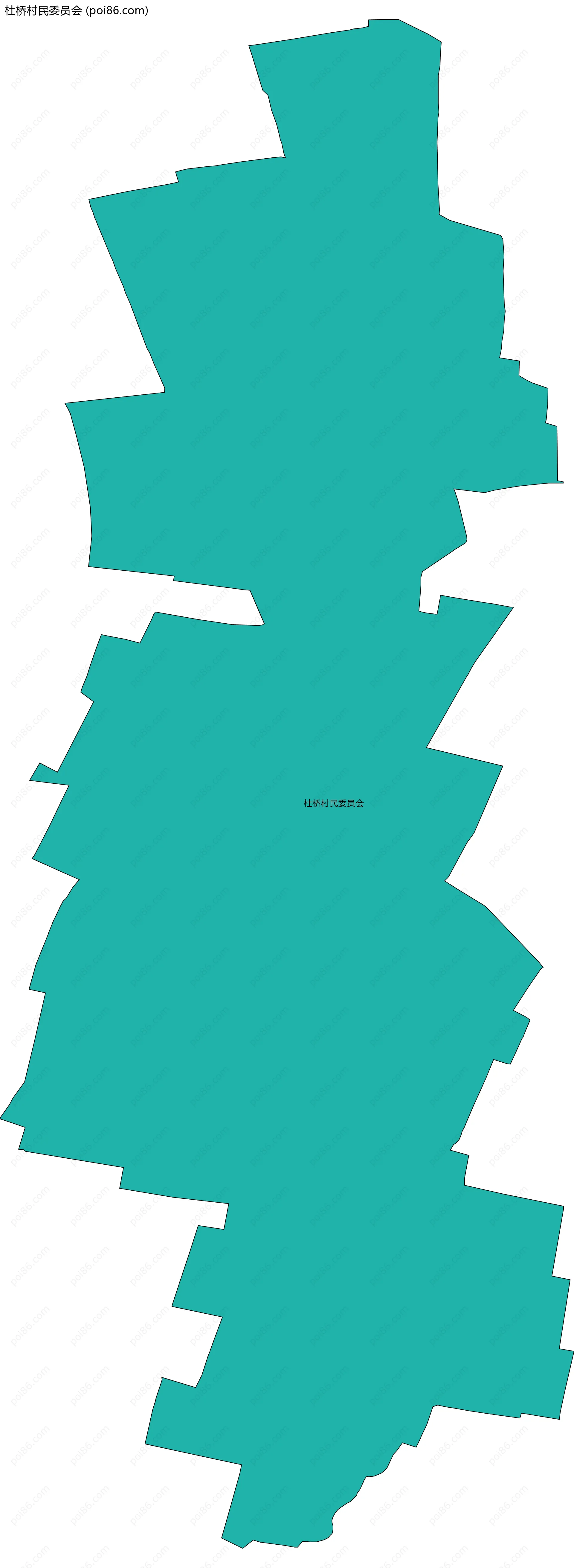 杜桥村民委员会边界地图