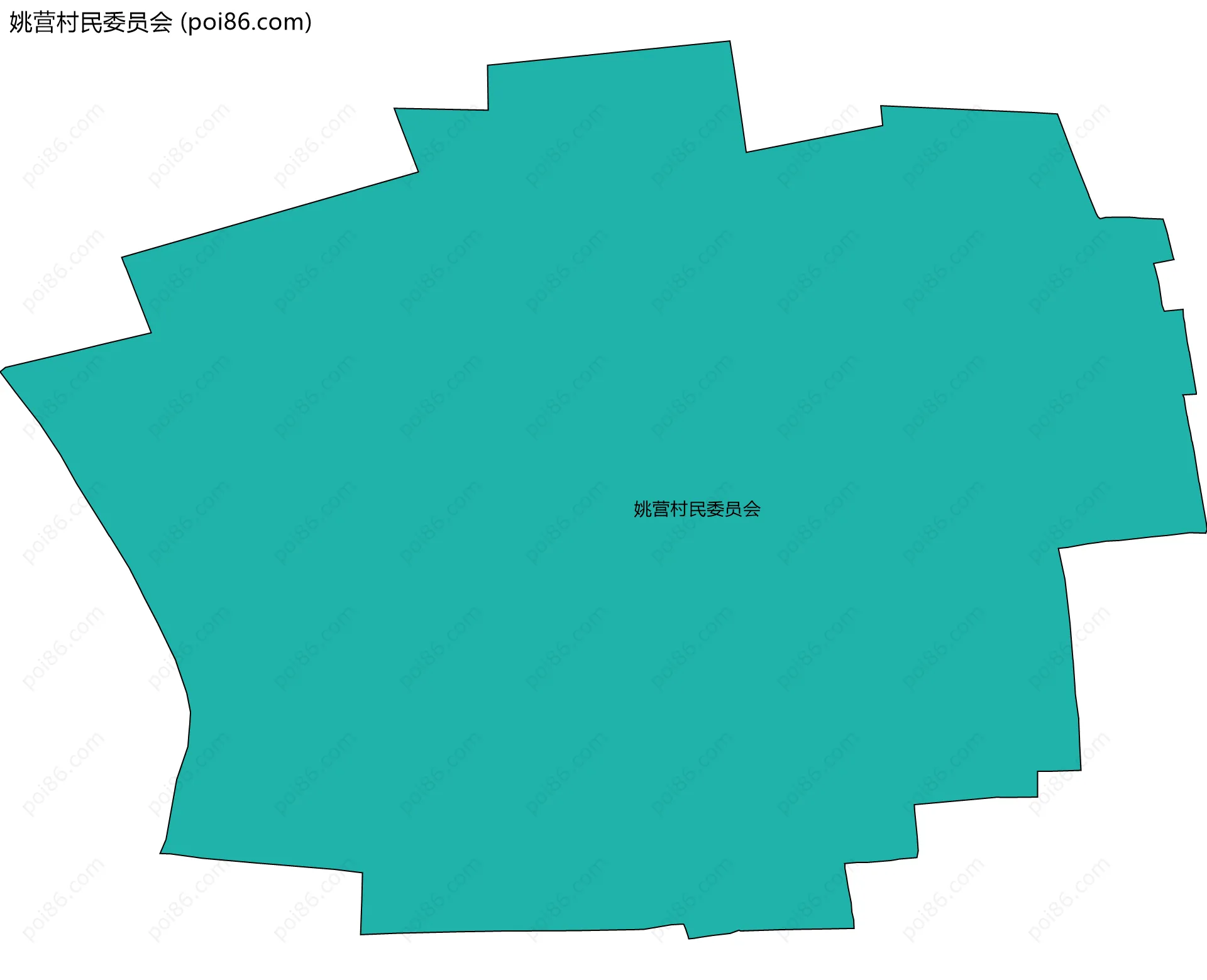 姚营村民委员会边界地图