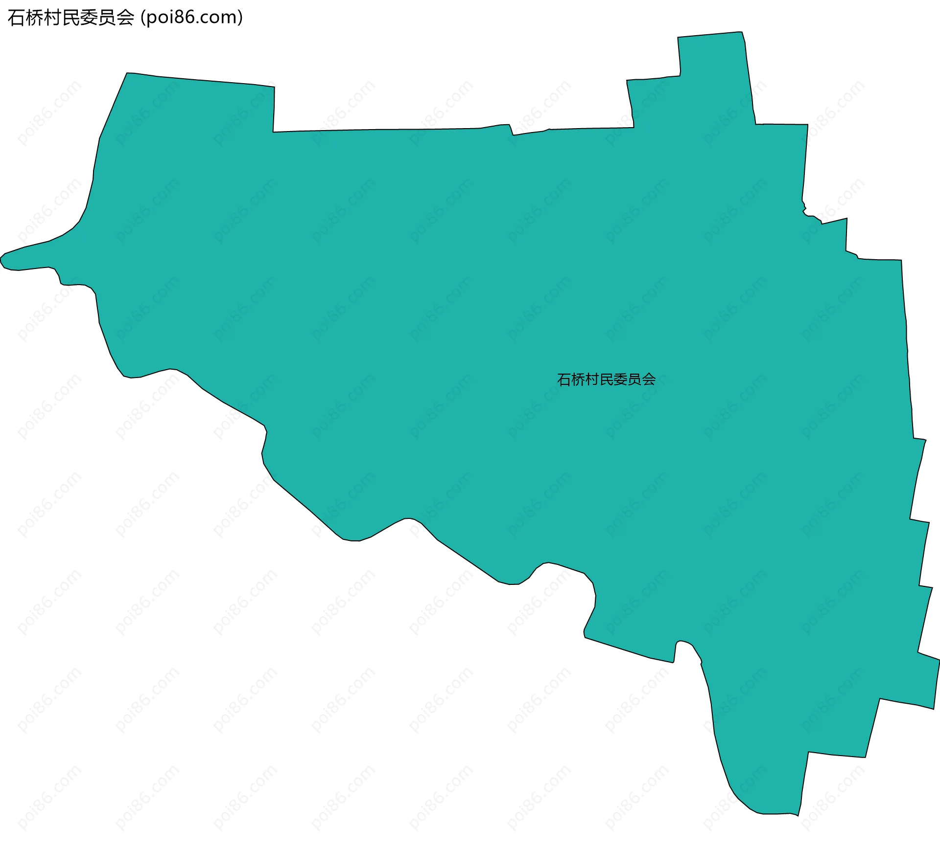 石桥村民委员会边界地图
