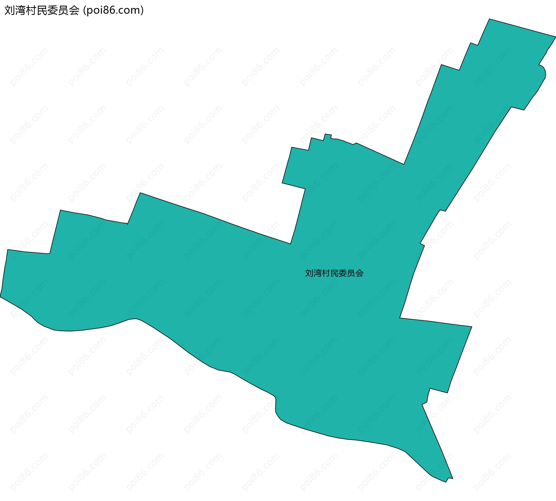 刘湾村民委员会边界地图