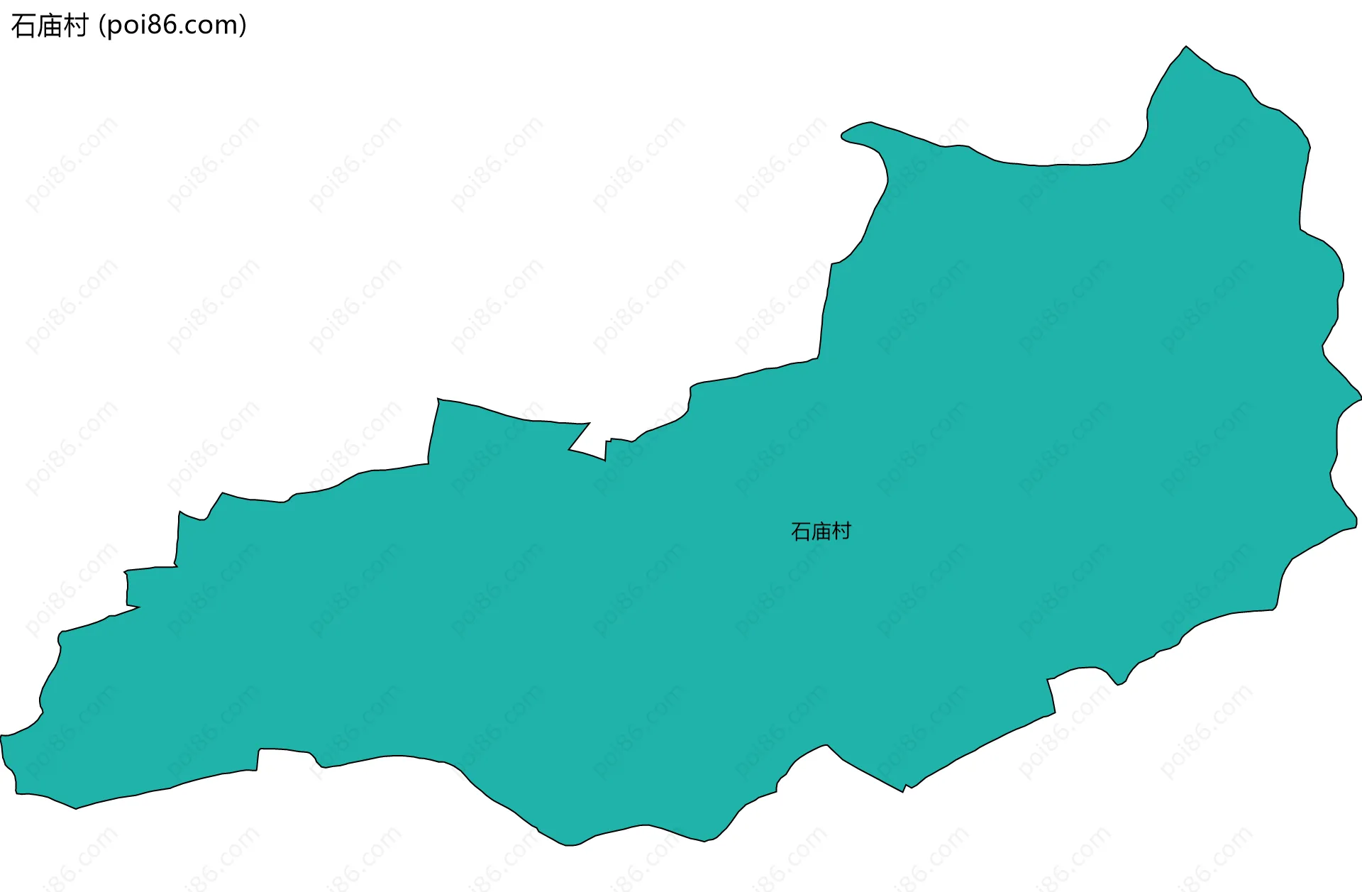 石庙村边界地图