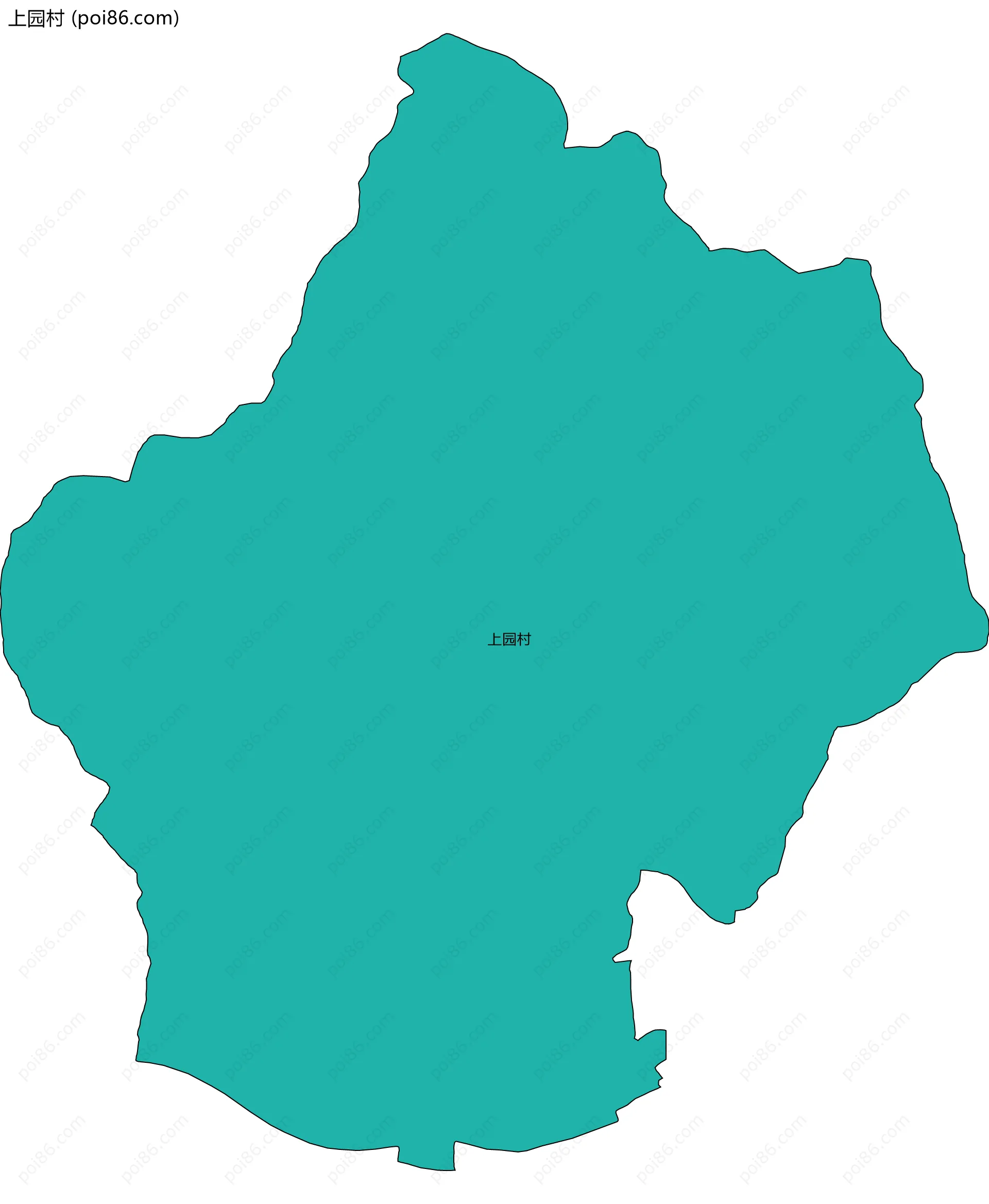 上园村边界地图